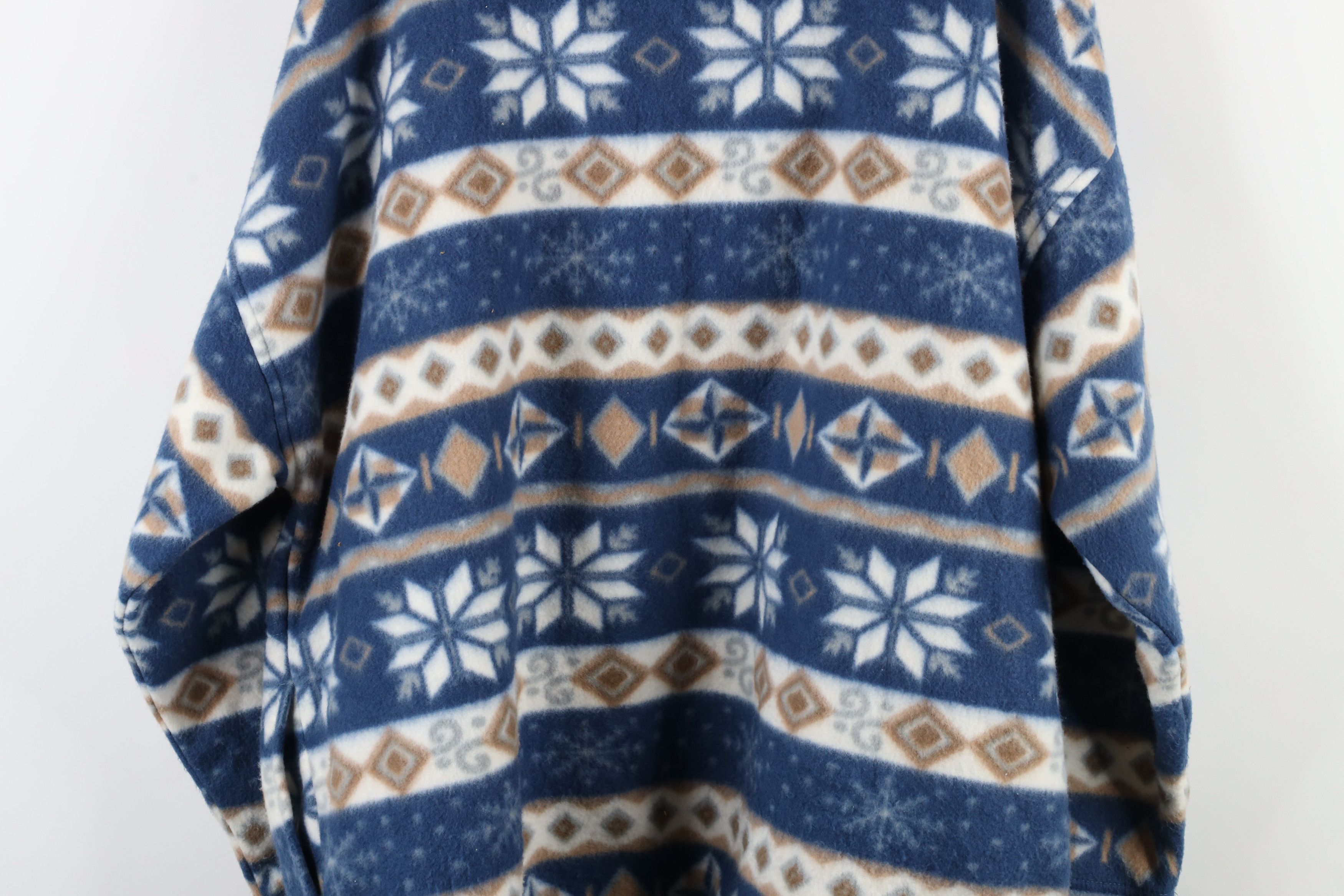 Vintage Vintage 90s Streetwear Christmas Fair Isle Fleece Sweater Size L / US 10 / IT 46 - 11 Thumbnail