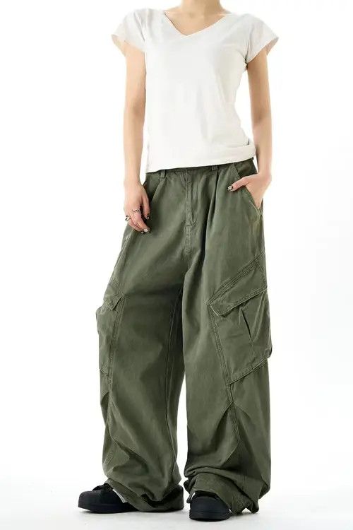 VIBE Retro High Street Hip Hop Loose Wide Leg Casual Pants Size US 32 / EU 48 - 8 Thumbnail