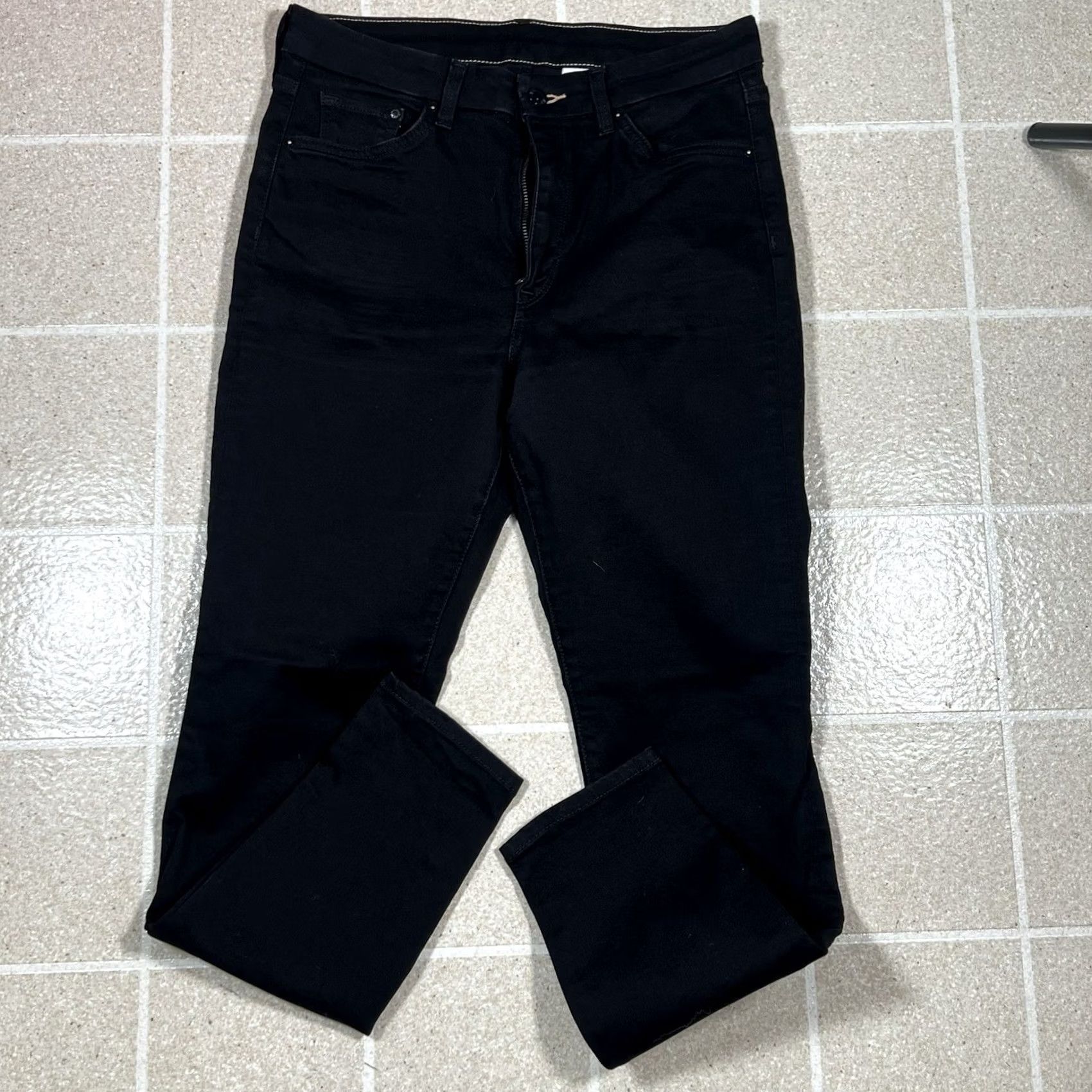 Vintage Women Jeans Denim Black Skinny 29 Regular Size 29 Unbranded Ladies Boys/Girls Mens not applicable Size 29" - 2 Thumbnail