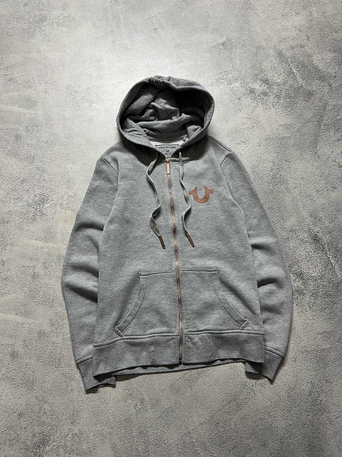 True Religion × Vintage Vintage True Religion Big Logo Hoodie Zip Up Japan 00’s Size XS / US 0-2 / IT 36-38 - 7 Thumbnail
