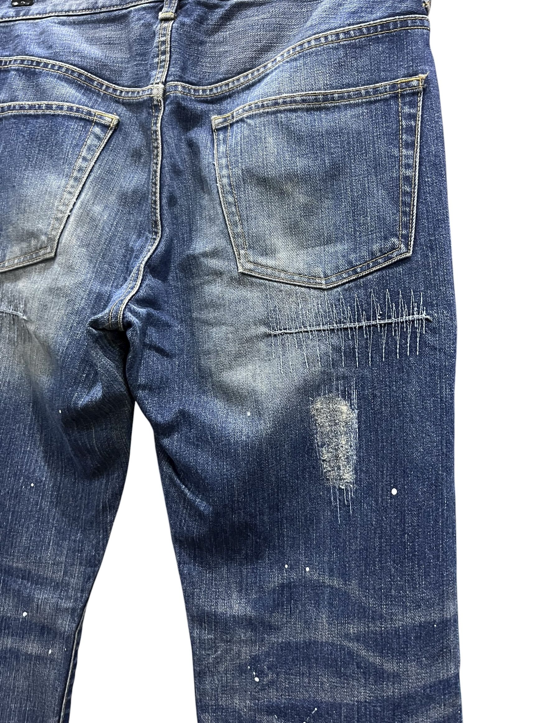Takeo Kikuchi 🔥Takeo Kikuchi Distressed Japan Denim Paint Splatter Jeans Size US 30 / EU 46 - 12 Thumbnail
