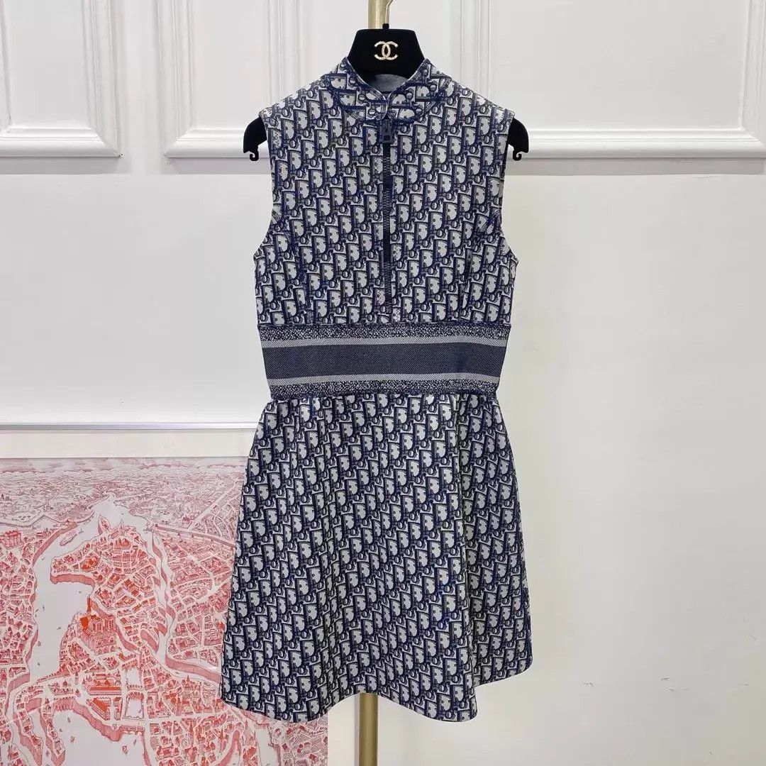 Dior Dior Oblique Sleeveless Dress Women's 34 Size XS / US 0-2 / IT 36-38 - 1 Thumbnail