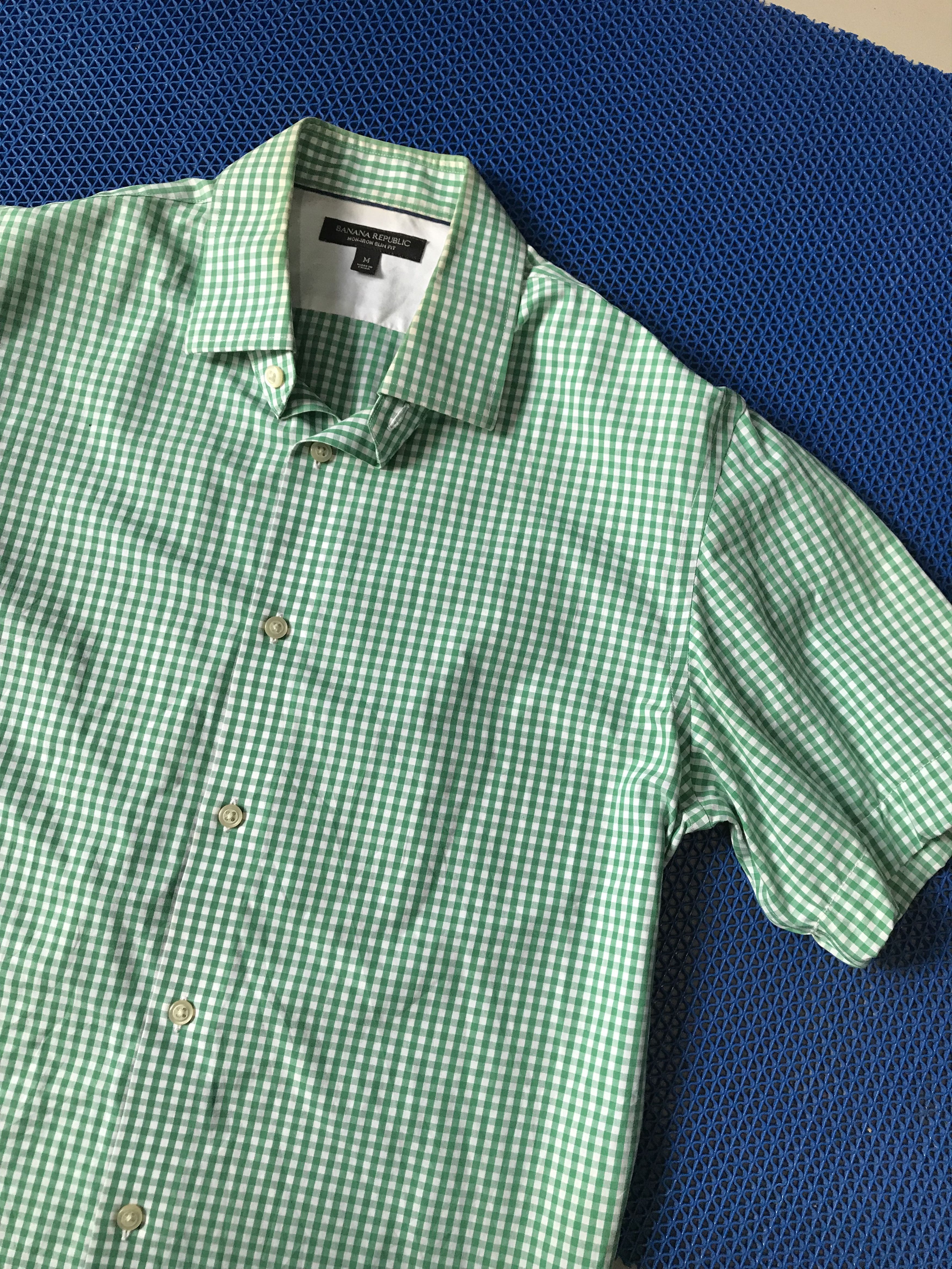 Banana Republic Banana Republic serenity Green gingham tartan size M officer Size US M / EU 48-50 / 2 - 11 Thumbnail