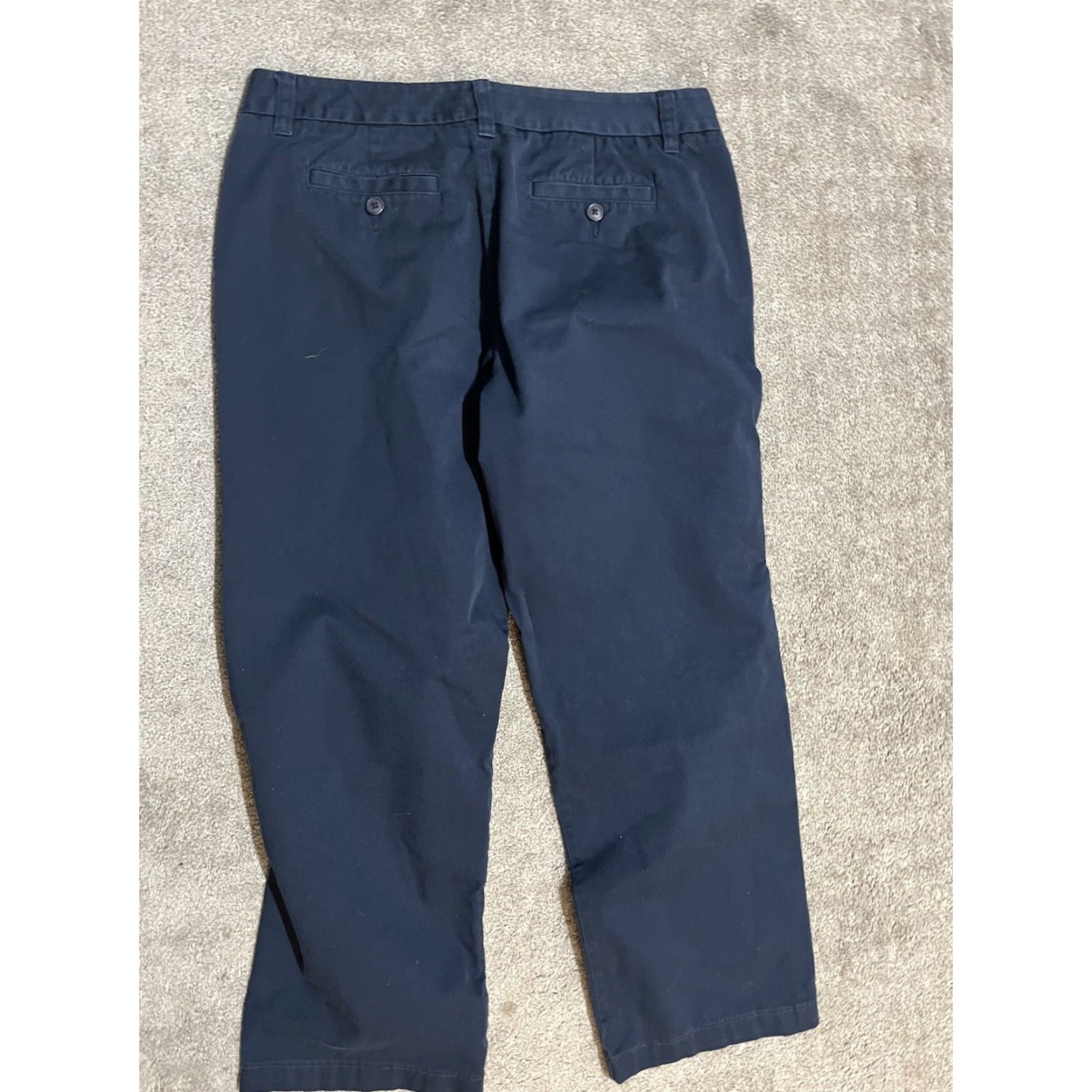 Lands' End Lands' End Women's Cropped Wide-Leg Pants Size 6 Blue Size 28" / US 6 / IT 42 - 3 Thumbnail