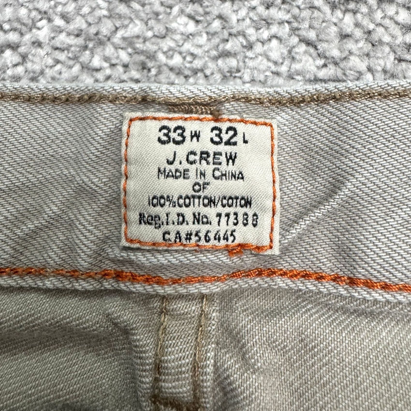 J.Crew J.Crew Jeans Mens 32 Gray Cotton Slim Fit Straight Leg Casual Denim 33x32 Size US 33 - 6 Thumbnail