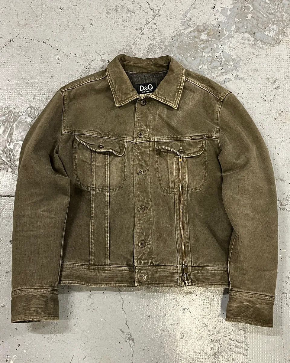Dolce & Gabbana AW2003 Dolce & Gabbana Zip Grey Denim Jacket Size US M / EU 48-50 / 2 - 1 Thumbnail