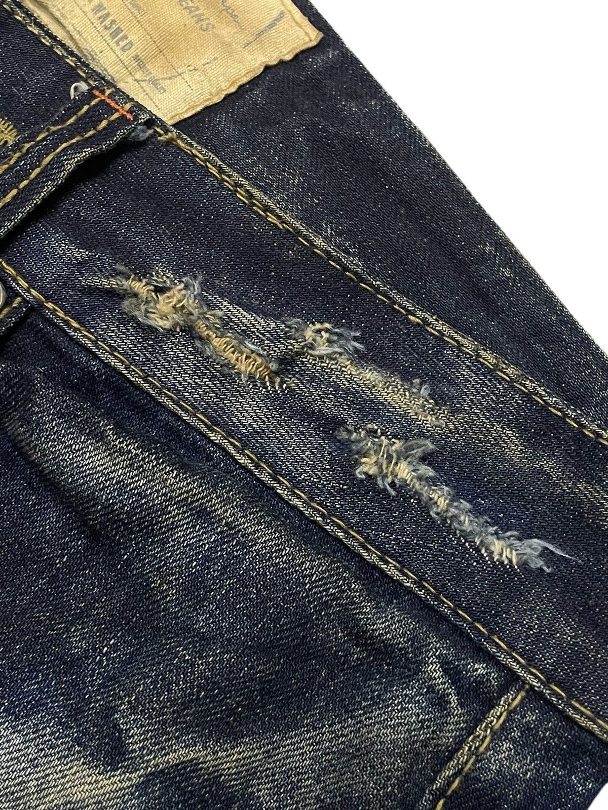 GOSTAR DE FUGA × Hysteric Glamour × Tornado Mart Lolita Japan Claw Mark Honeycomb Mud Wash Jeans Size US 30 / EU 46 - 9 Thumbnail