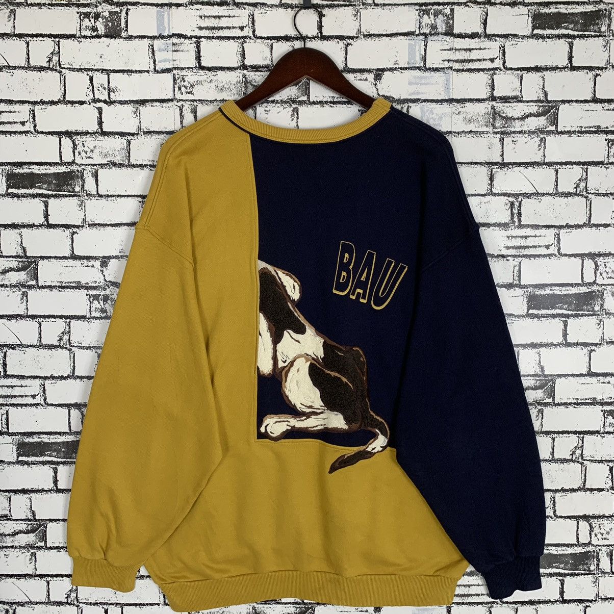 Big Dogs × Vintage Vintage Print Animal Dog Dolce Club Embroidered Sweatshirt Size XL / US 12-14 / IT 48-50 - 5 Thumbnail
