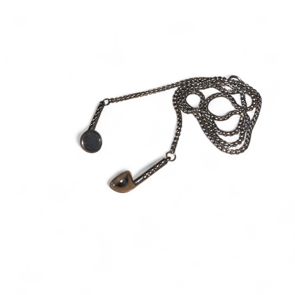 Japanese Brand Vintage Headphones Silver Airpods Necklace Hip Hop Jewelry Size ONE SIZE - 2 Thumbnail