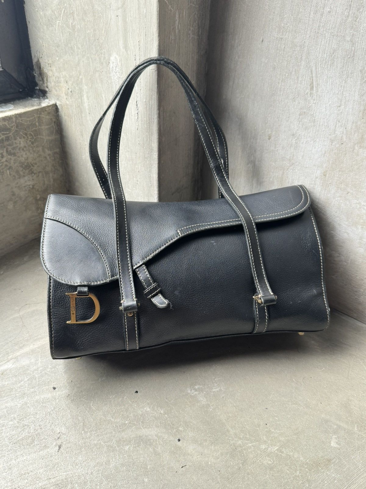 Dior Dior - Saddle Bag Calfskin Leather 2003 Size ONE SIZE - 2 Thumbnail