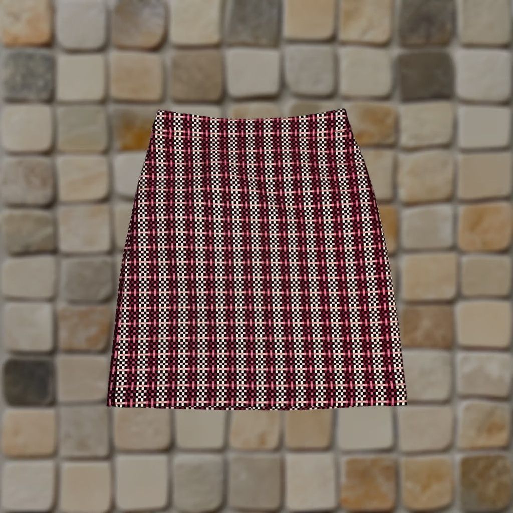 Ann Taylor Ann Taylor Pencil Skirt Womens 6 Multicolor Straight Check Stretch Back Zip New Size 28" / US 6 / IT 42 - 1 Thumbnail