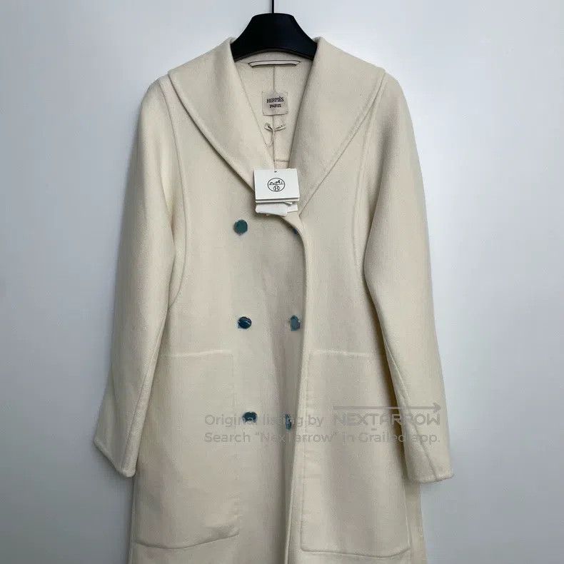 Hermes Hermes Long Double-breasted Coat Size XXS / US 00 / IT 34 - 3 Thumbnail