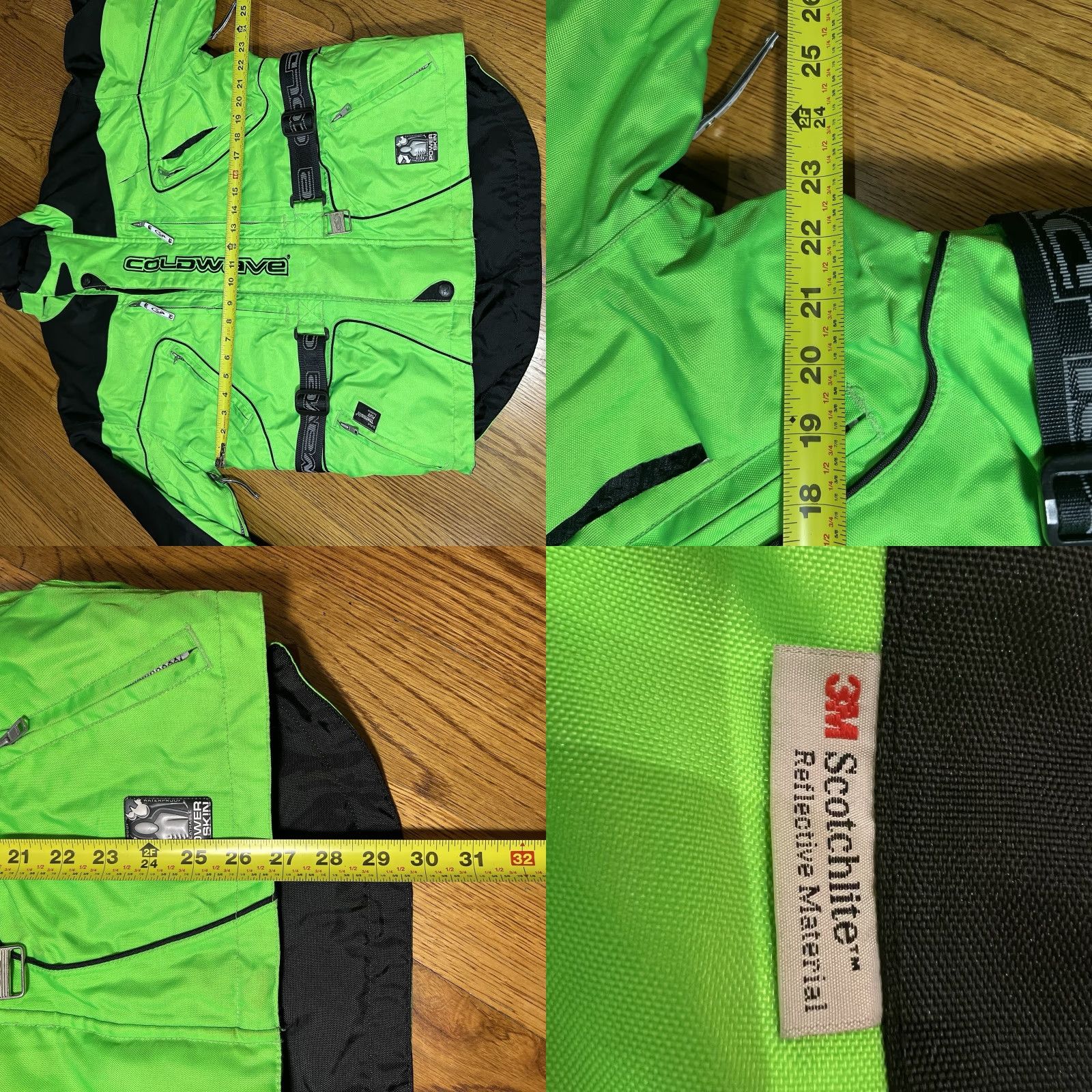 Vintage Coldwave Snowmobile Jacket Mens Size Small Green Powerskin Thermolite Plus Lined Size US S / EU 44-46 / 1 - 8 Thumbnail