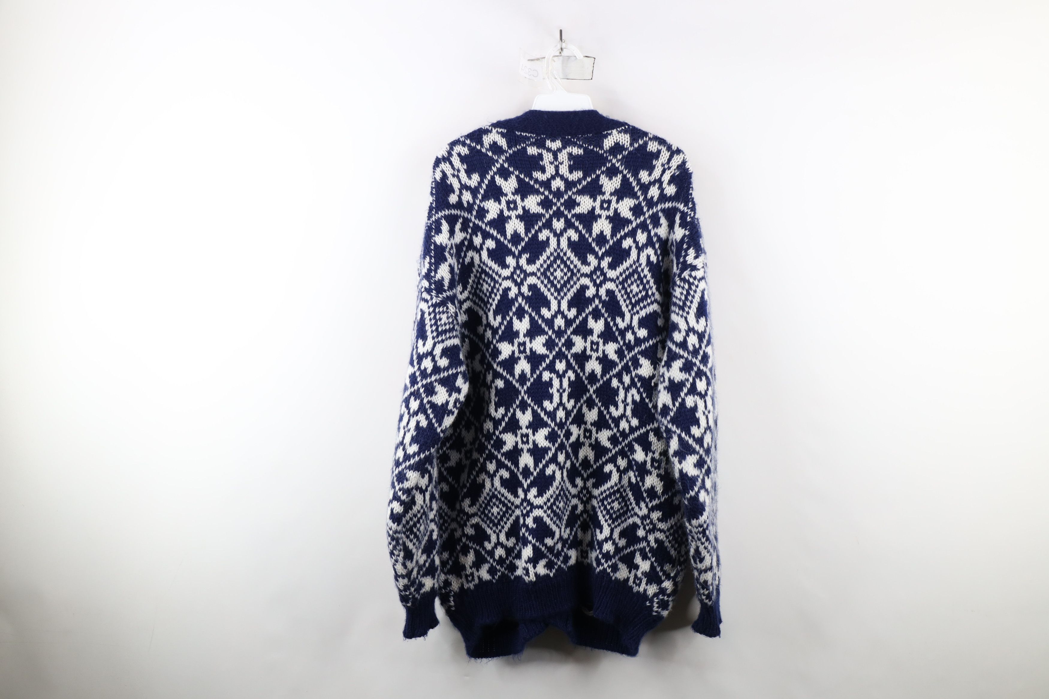 Vintage Vintage 90s Streetwear Crochet Knit Cardigan Sweater Size US L / EU 52-54 / 3 - 11 Thumbnail