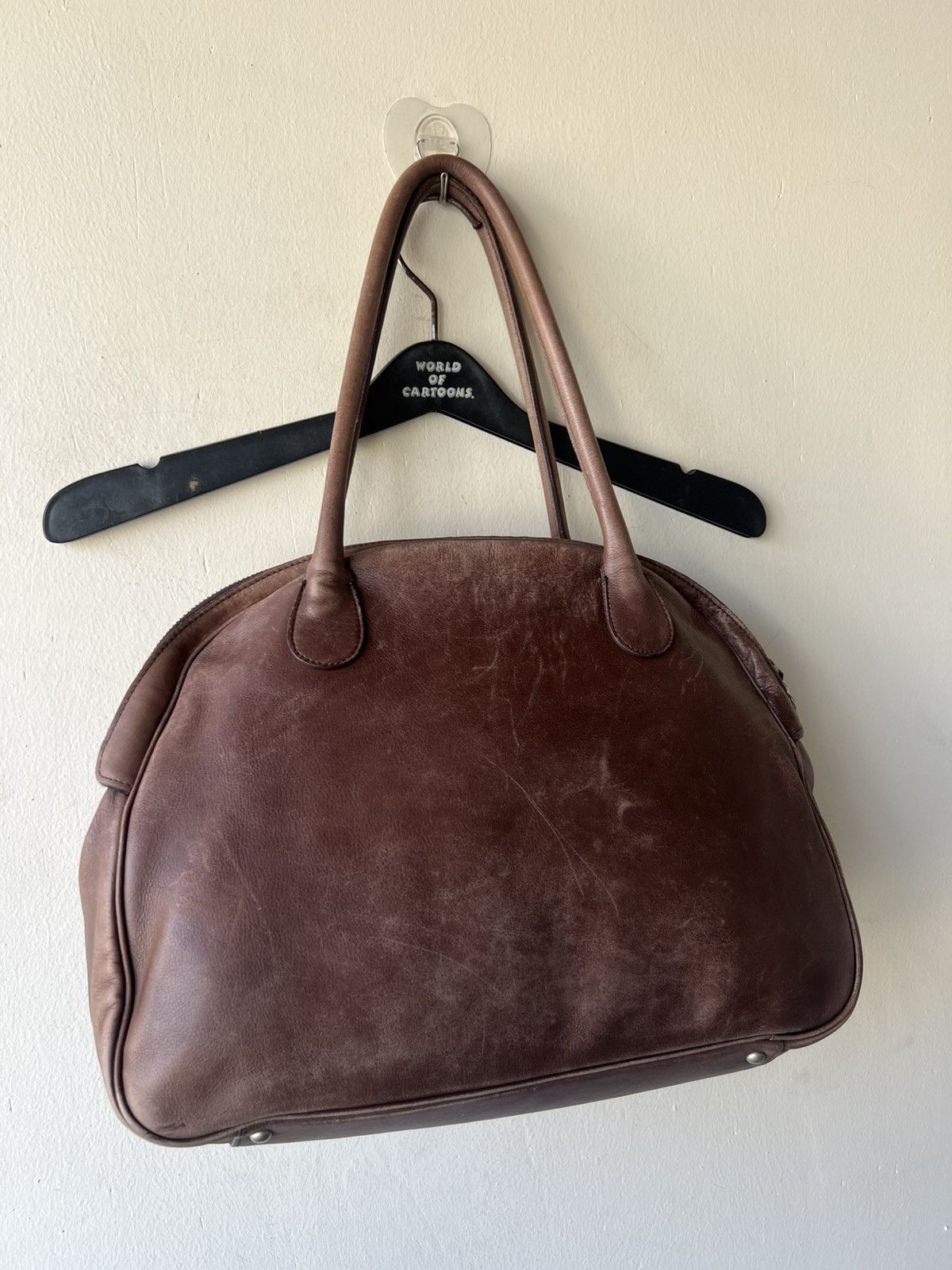 agnes b. Vintage Agnes B. Faded Patina Cow Leather Cargo Bag Size ONE SIZE - 22 Thumbnail