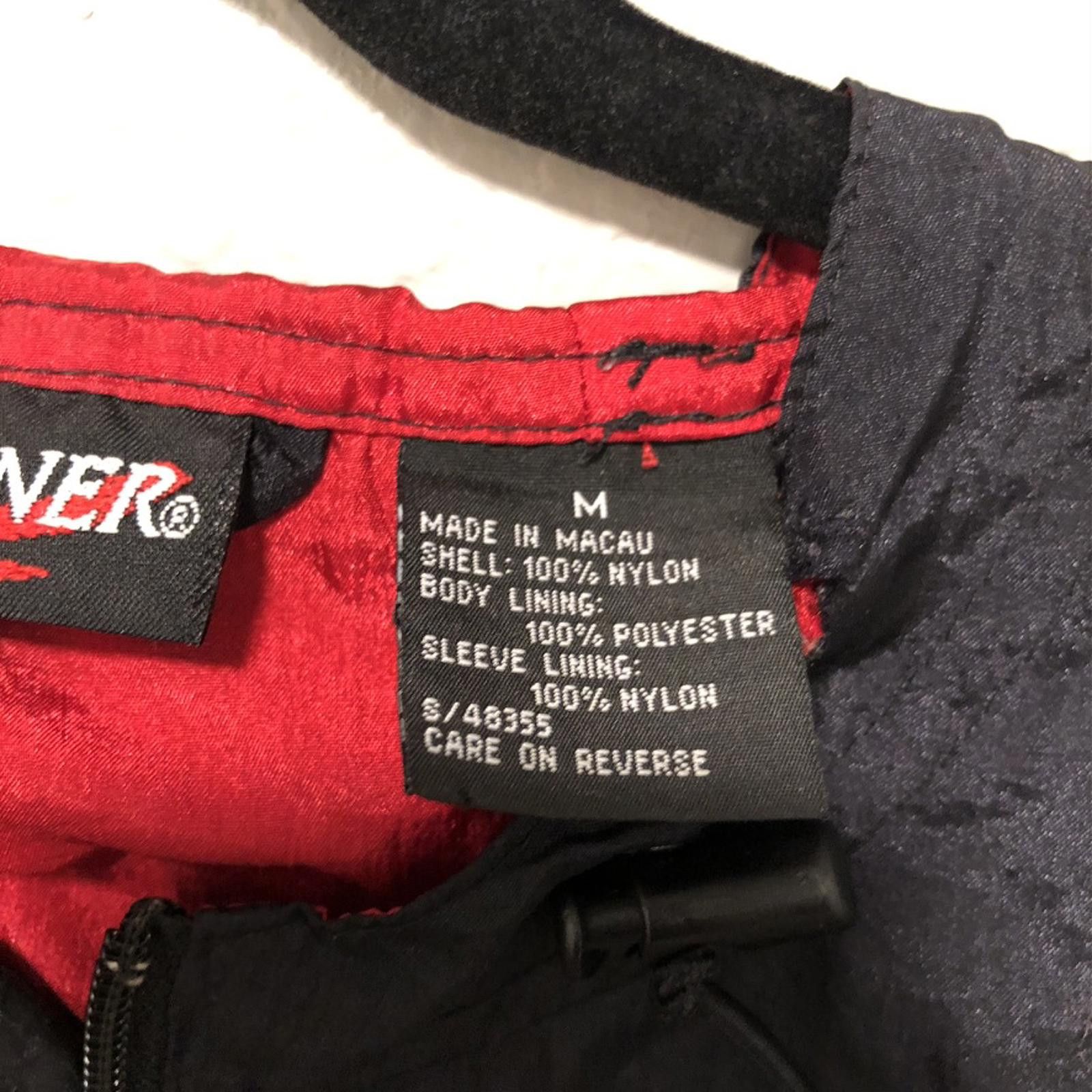 Winners Circle Men's Black Windbreaker Jacket with Red Lining Medium Size US M / EU 48-50 / 2 - 6 Thumbnail