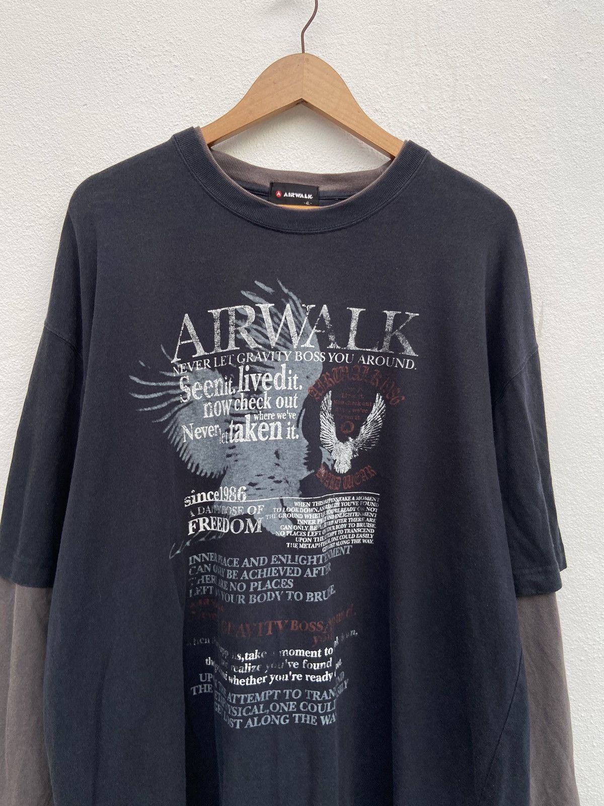 Airwalk 🔥 Vintage y2k Airwalk t shirt double sleeve Size US XL / EU 56 / 4 - 2 Thumbnail