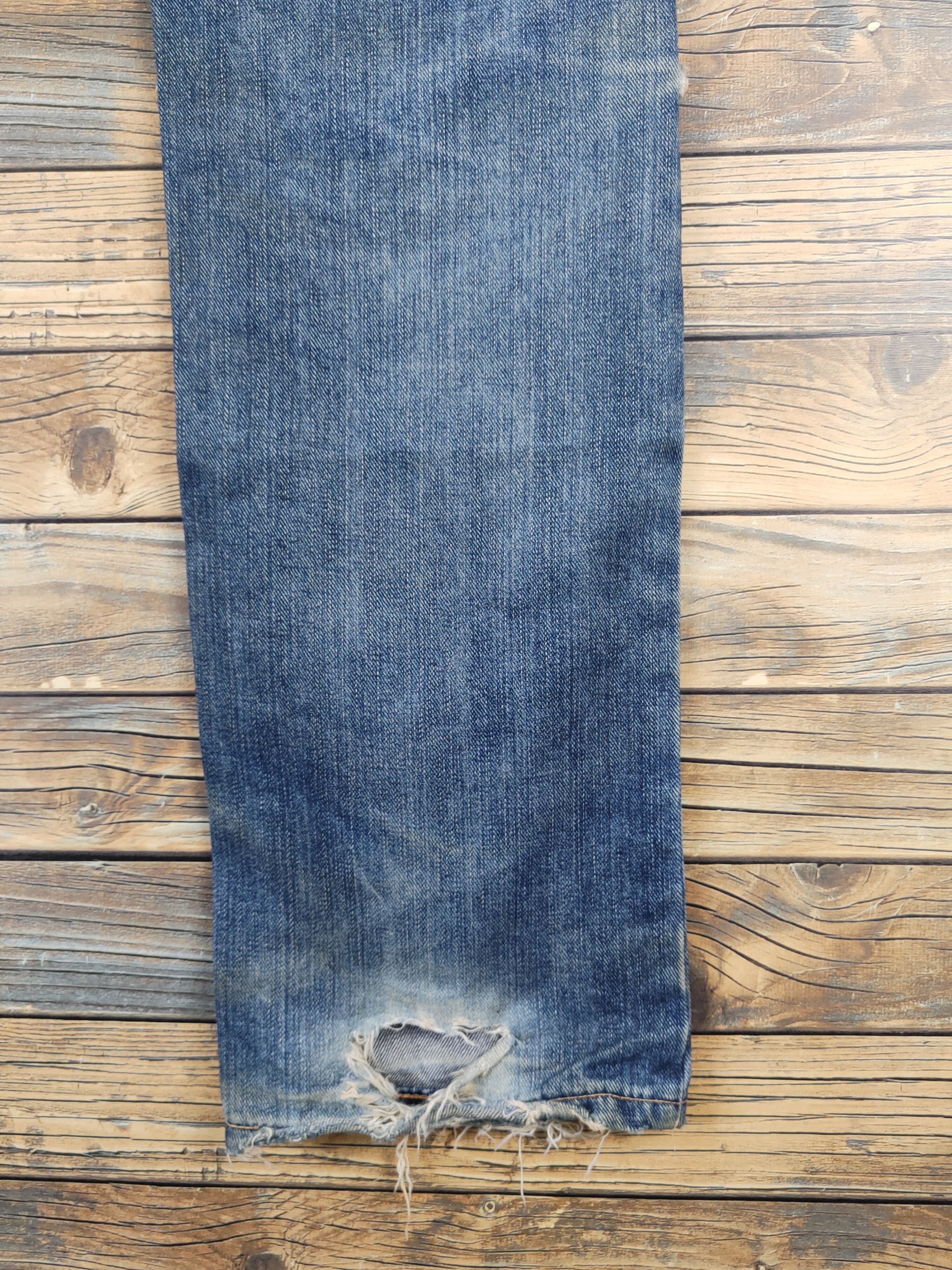 Edwin Edwin Blue Distressed Ripped denim Jeans #W1395 Size US 31 - 16 Thumbnail