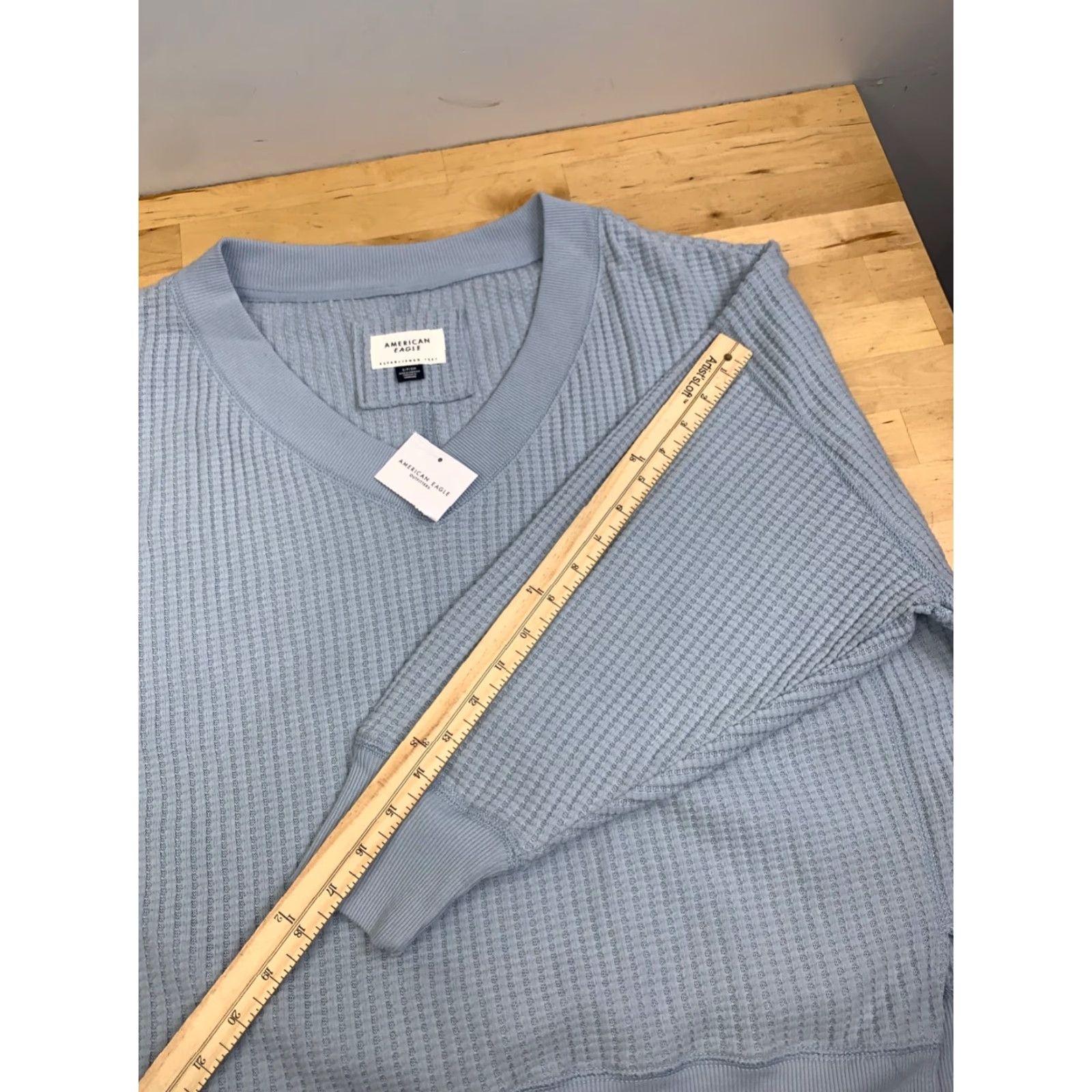 American Eagle Outfitters American Eagles Outfitters V Neck Sweater Womens S Blue Oversize Pullover 12662 Size S / US 4 / IT 40 - 7 Thumbnail