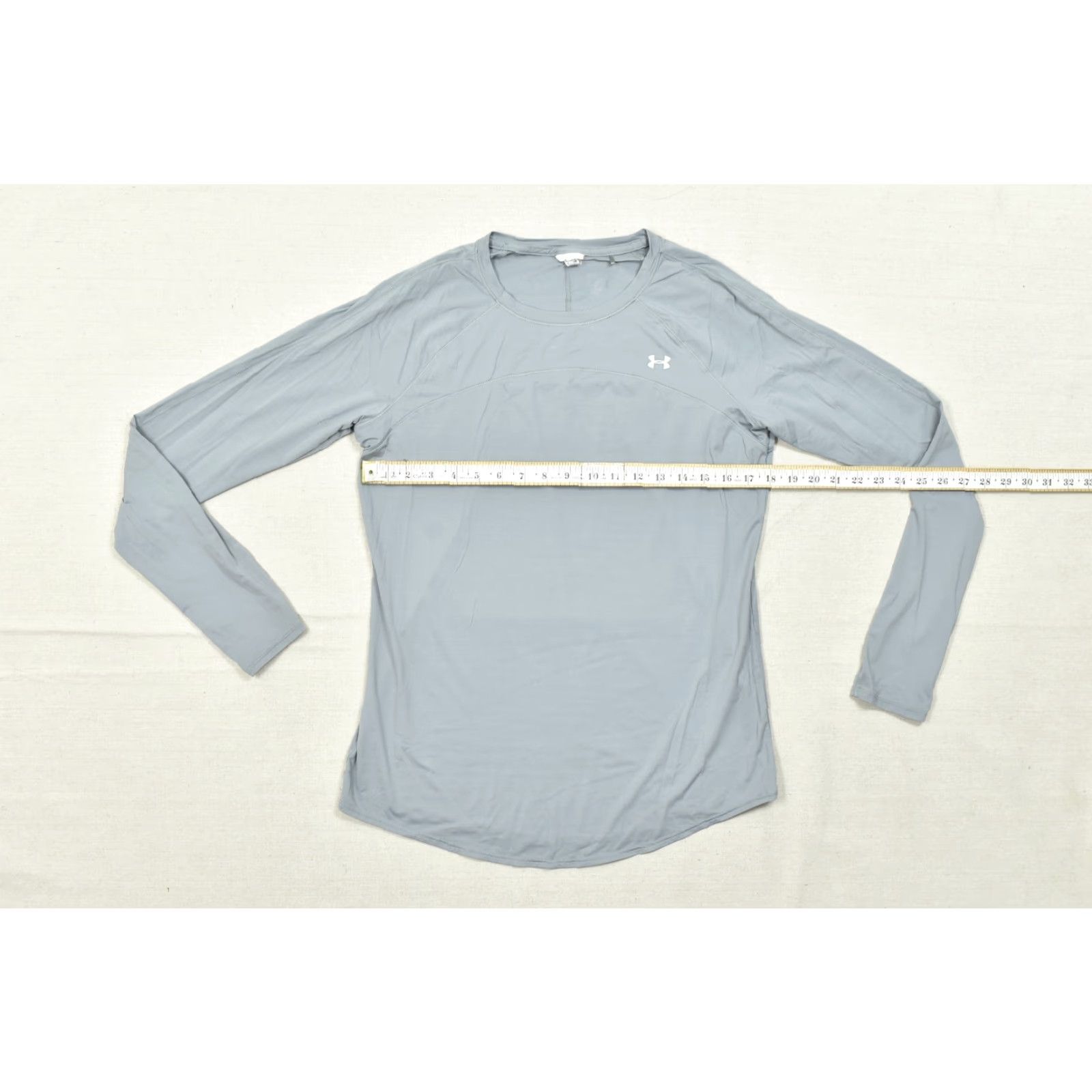 Under Armour Under Armour Women's Gray HeatGear Long Sleeve Crew Neck Shirt L Size L / US 10 / IT 46 - 3 Thumbnail
