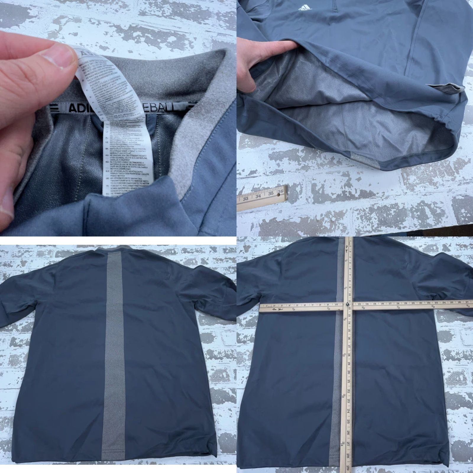 Adidas Adidas Jacket Men Medium Gray Performance Baseball Windbreaker Batting Pull Over Size US M / EU 48-50 / 2 - 8 Thumbnail