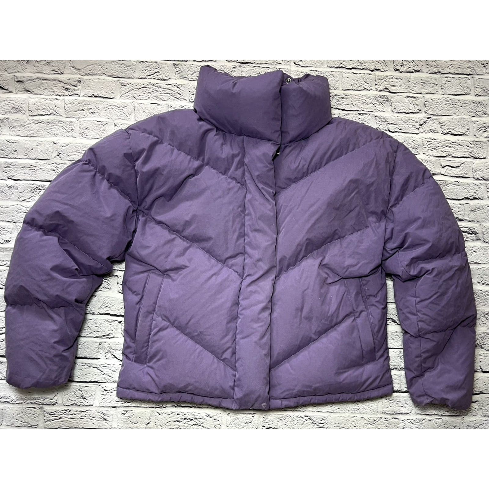 Vintage VINTAGE Wilfred Coat Womens Purple The Cloud Puff Goose Down Puffer Jacket Chevron S Size S / US 4 / IT 40 - 2 Thumbnail