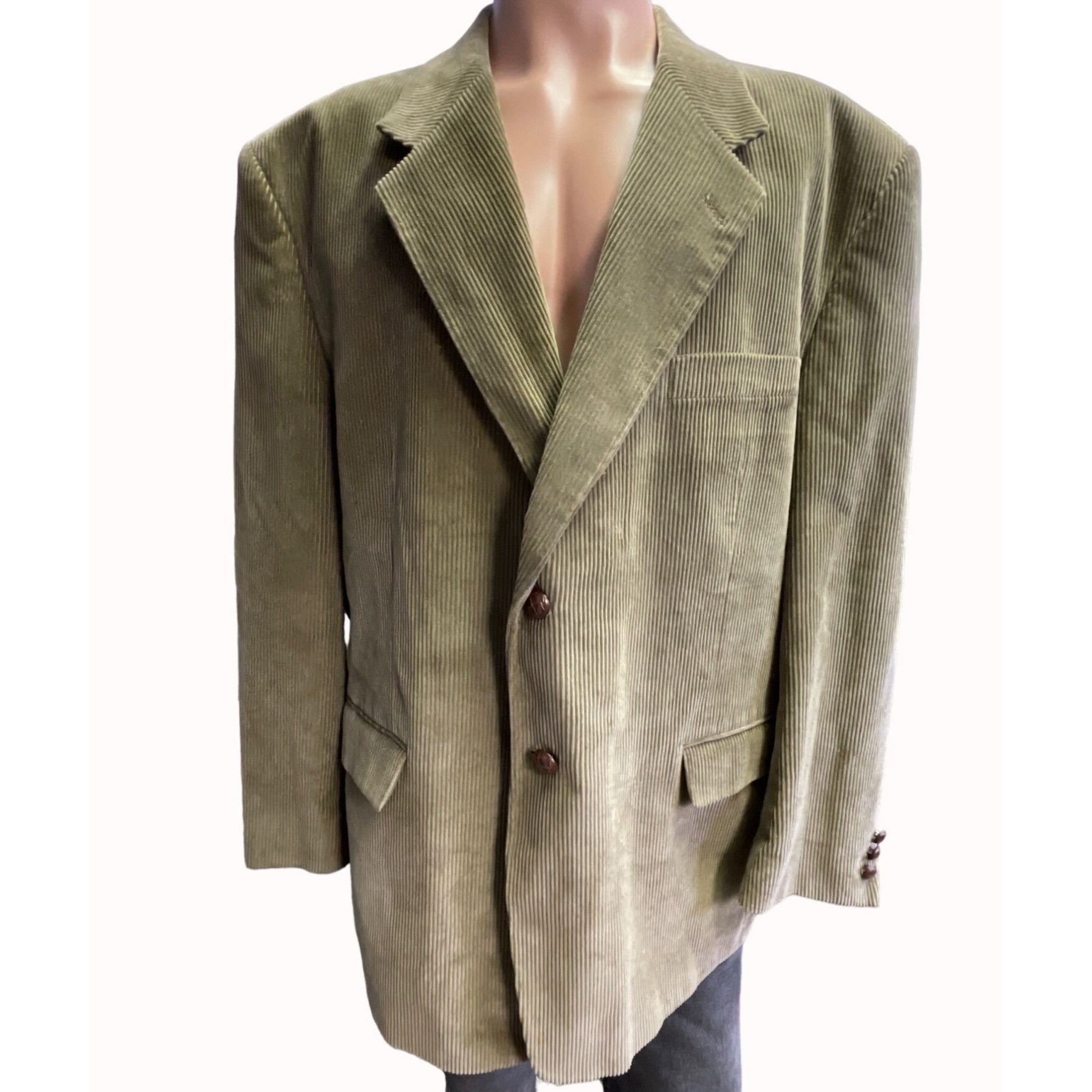Monsieur Adolfo Men's Tan Corduroy Blazer / Sports Coat Size