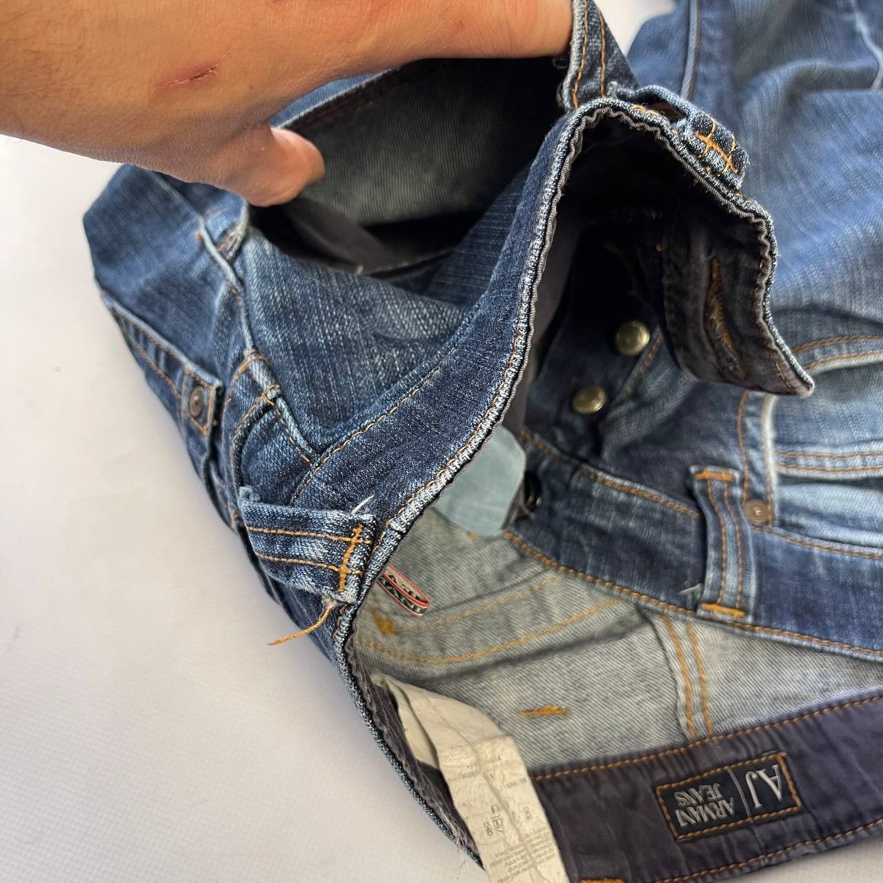 Armani Armani Metal Logo Jeans denim pants vintage y2k streetwear Size US 31 - 12 Thumbnail