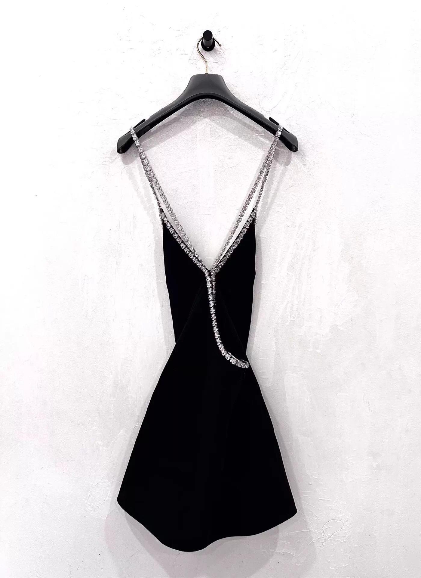Miu Miu MIU MIU Gatsby Back Cross Crystal Black Dress 40 New Size S / US 4 / IT 40 - 3 Thumbnail