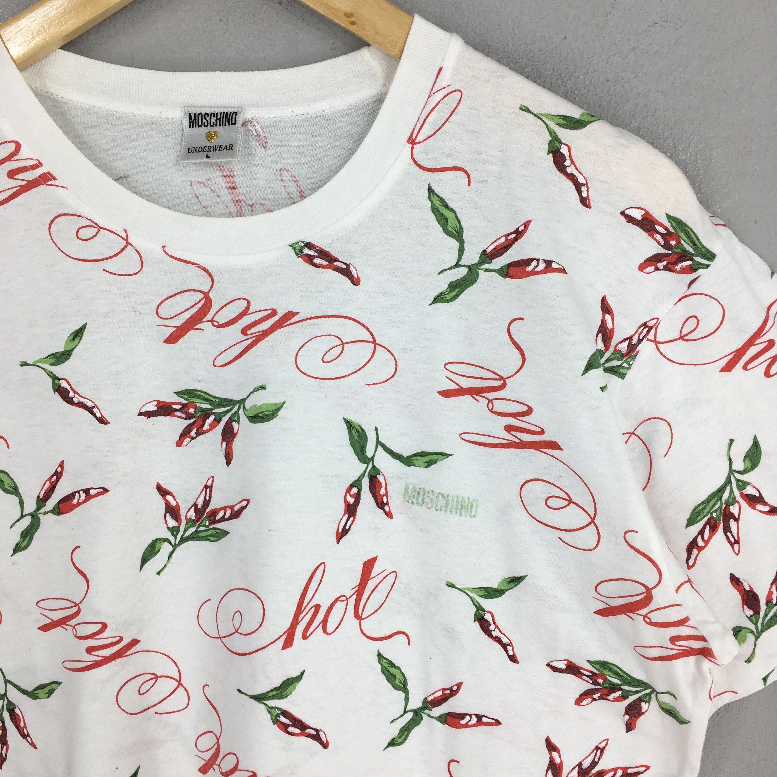 Love Moschino × Moschino Vintage Moschino Jeans Womens White T shirt Large Size L / US 10 / IT 46 - 3 Thumbnail