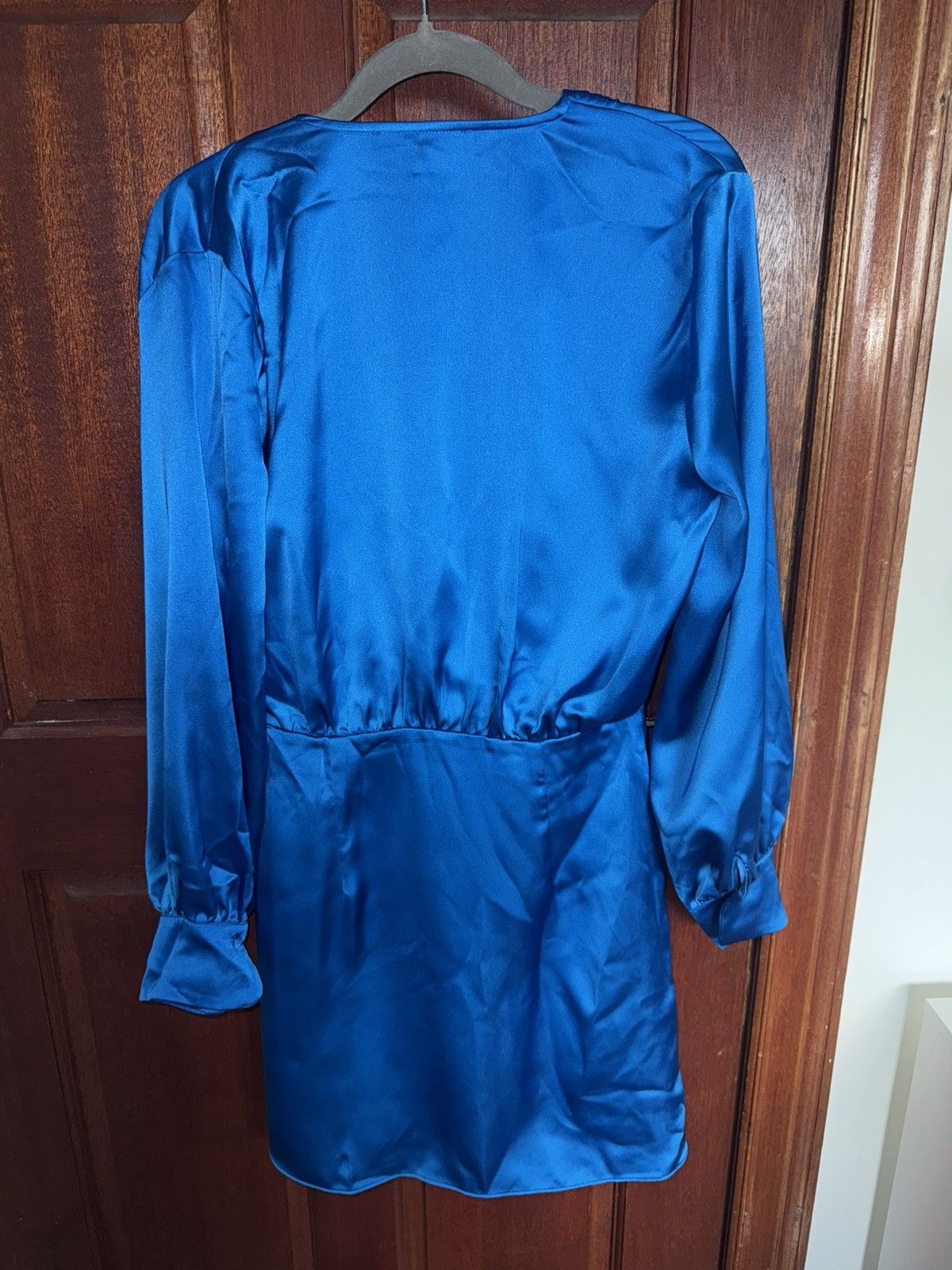 Zara Zara Blue satin dress Size S / US 4 / IT 40 - 4 Thumbnail
