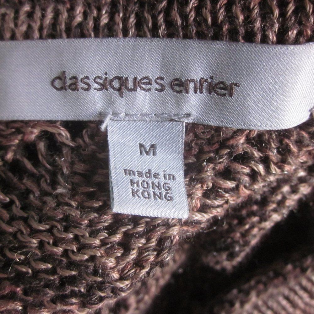 Vintage Classiques Entier Cardigan Brown Knit Linen Sz M Size M / US 6-8 / IT 42-44 - 3 Thumbnail