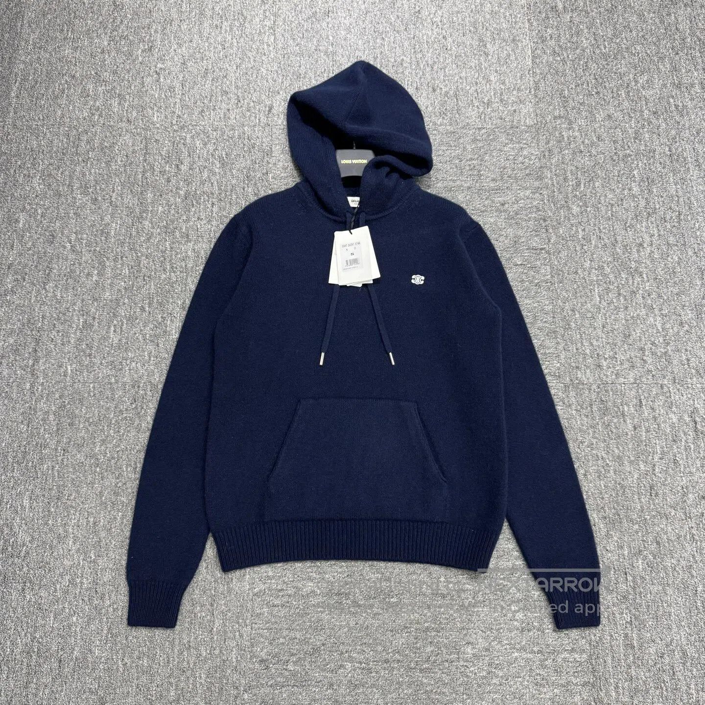 Celine CELINE Embroidered Arc de Triomphe wool hooded hoodie| Size S / US 4 / IT 40 - 1 Thumbnail