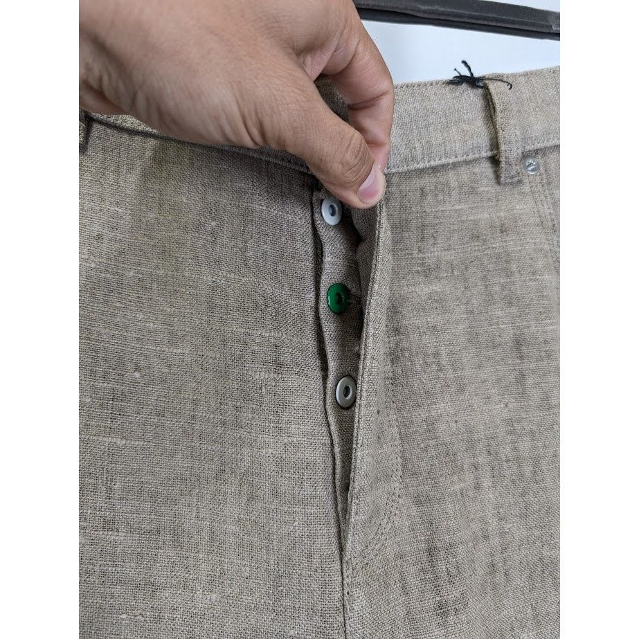 Bottega Veneta o1rshd1 Pants Light Irish Linen/Soft Jersey in Canvas/Nero Size US 30 / EU 46 - 7 Thumbnail