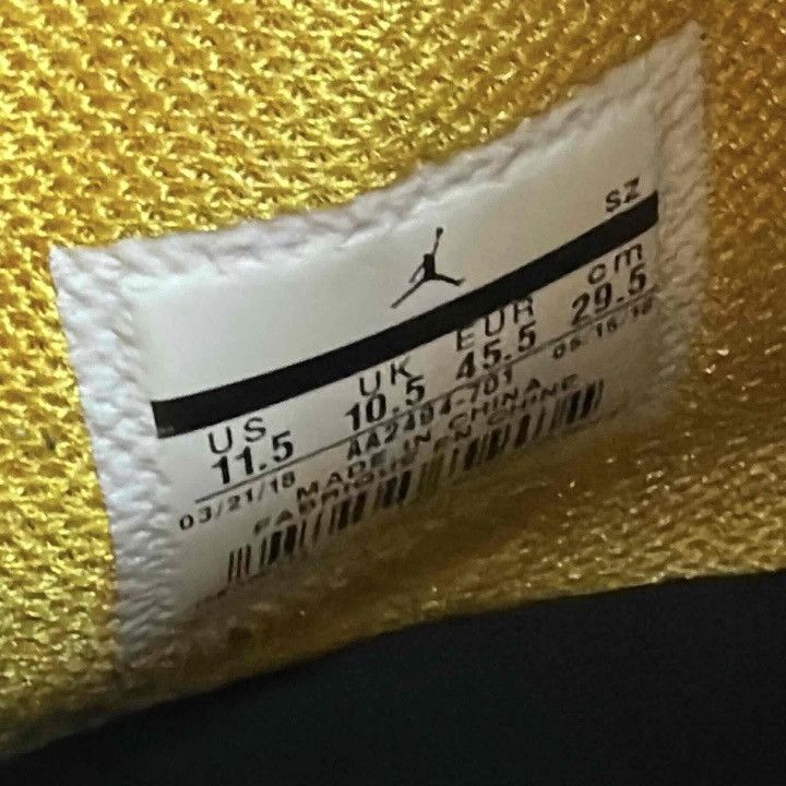Air Jordan 18 Retro Yellow Ochre Suede AA2494-701 Shoes OG