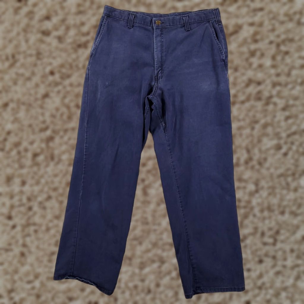 Vintage Workrite Flame Resistant Pants Mens 36 Regular Blue Chino Workwear Arc Safety Outdoor Size US 36 / EU 52 - 1 Thumbnail