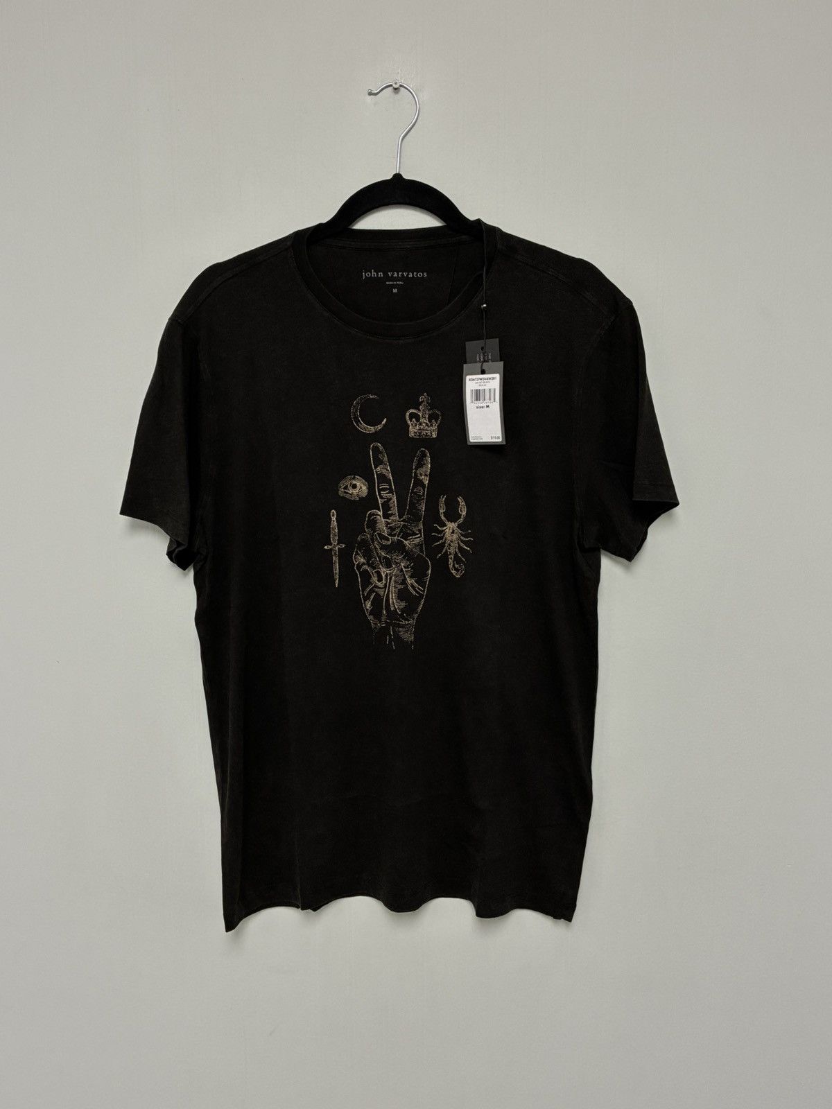John Varvatos Peace Scorpio Black Graphic Tee Size medium Size US M / EU 48-50 / 2 - 1 Thumbnail