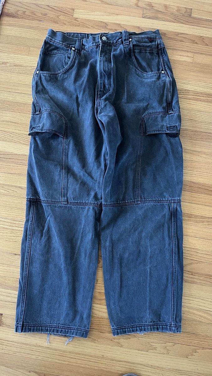 Fubu 90s FUBU black denim cargo pants Size US 34 / EU 50 - 1 Thumbnail