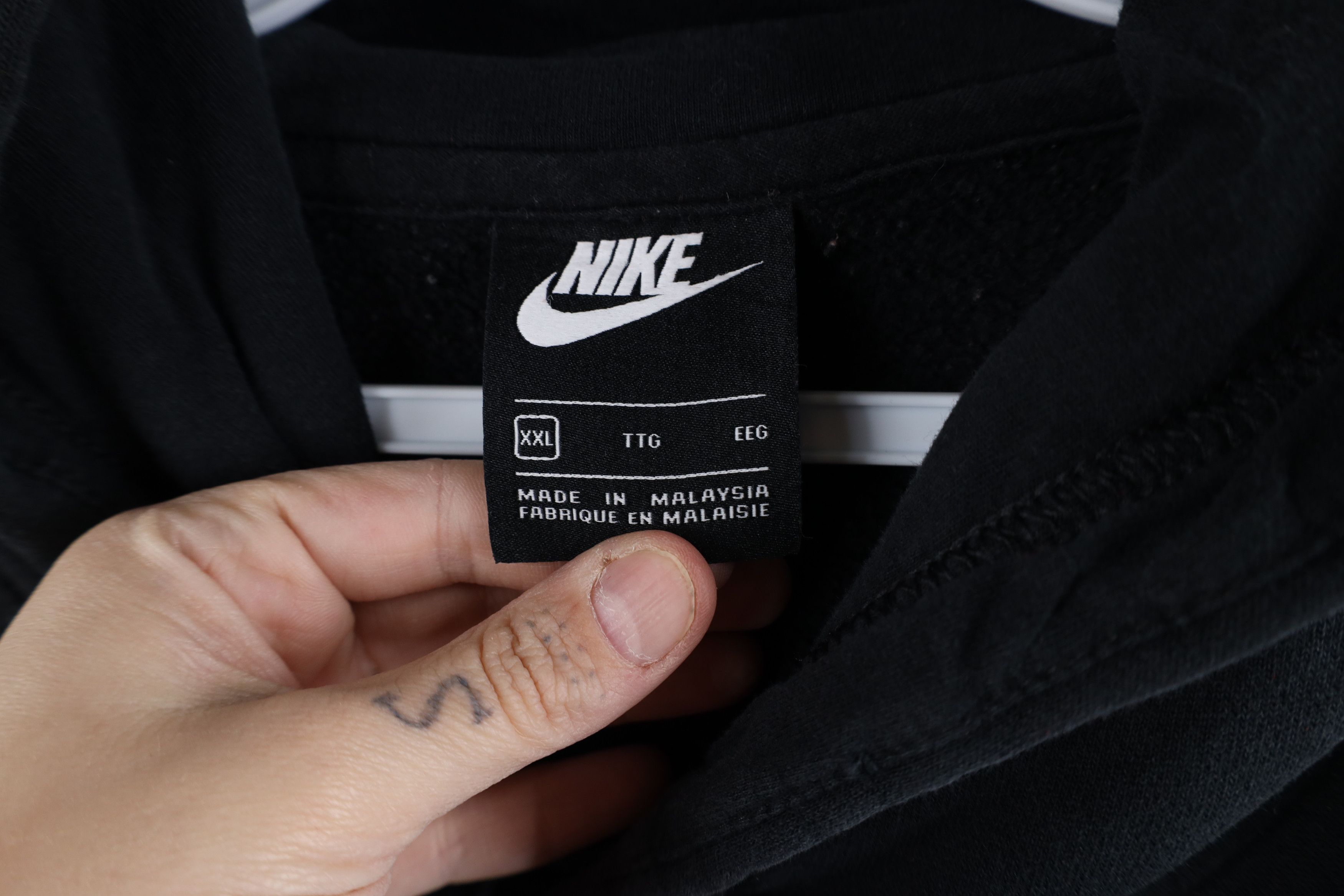 Nike × Vintage Vintage Nike Swoosh Ohio State University Hoodie Black Size US XXL / EU 58 / 5 - 6 Thumbnail