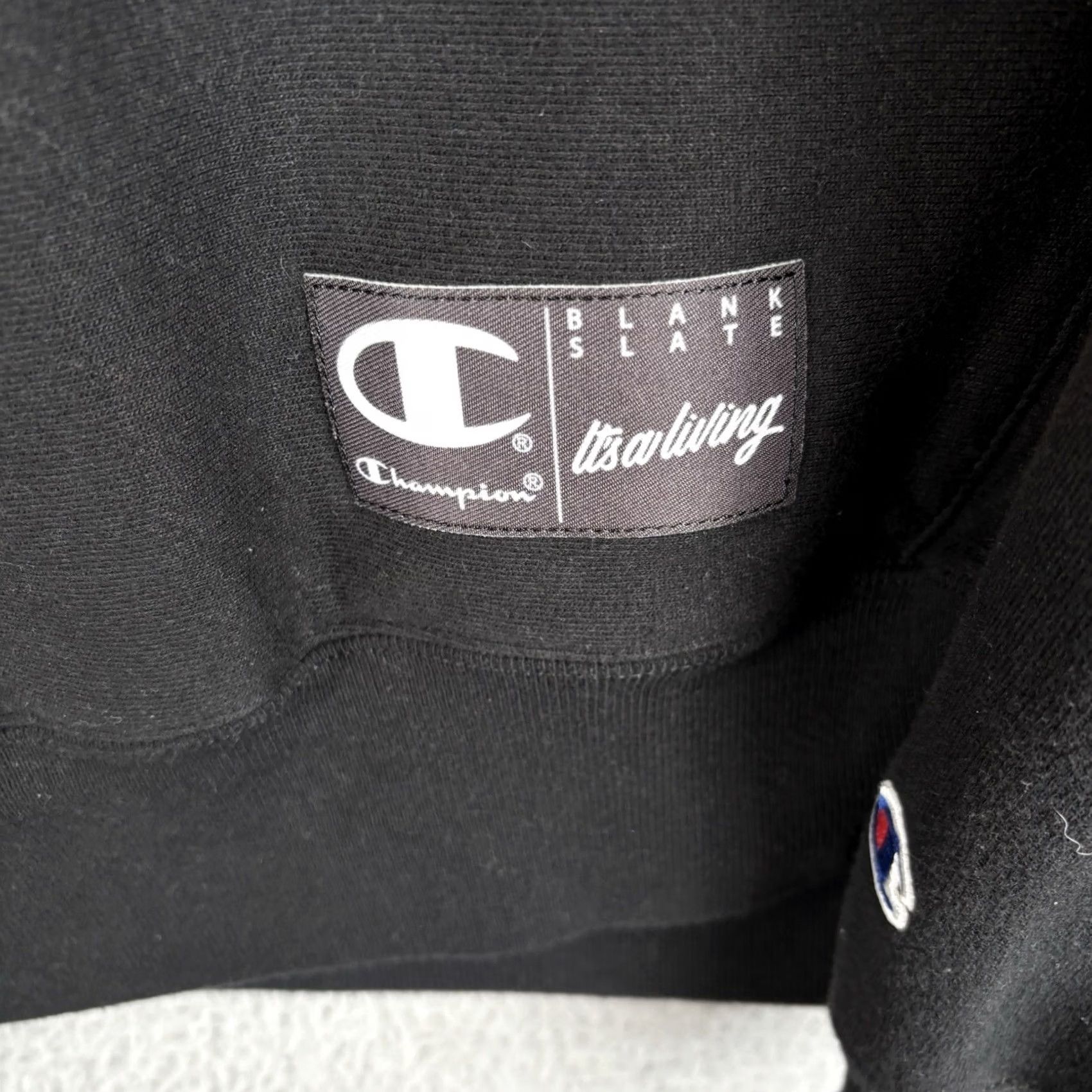 Champion Champion Hoodie Mens Large Black Reverse Weave Sweatshirt Size US L / EU 52-54 / 3 - 3 Thumbnail