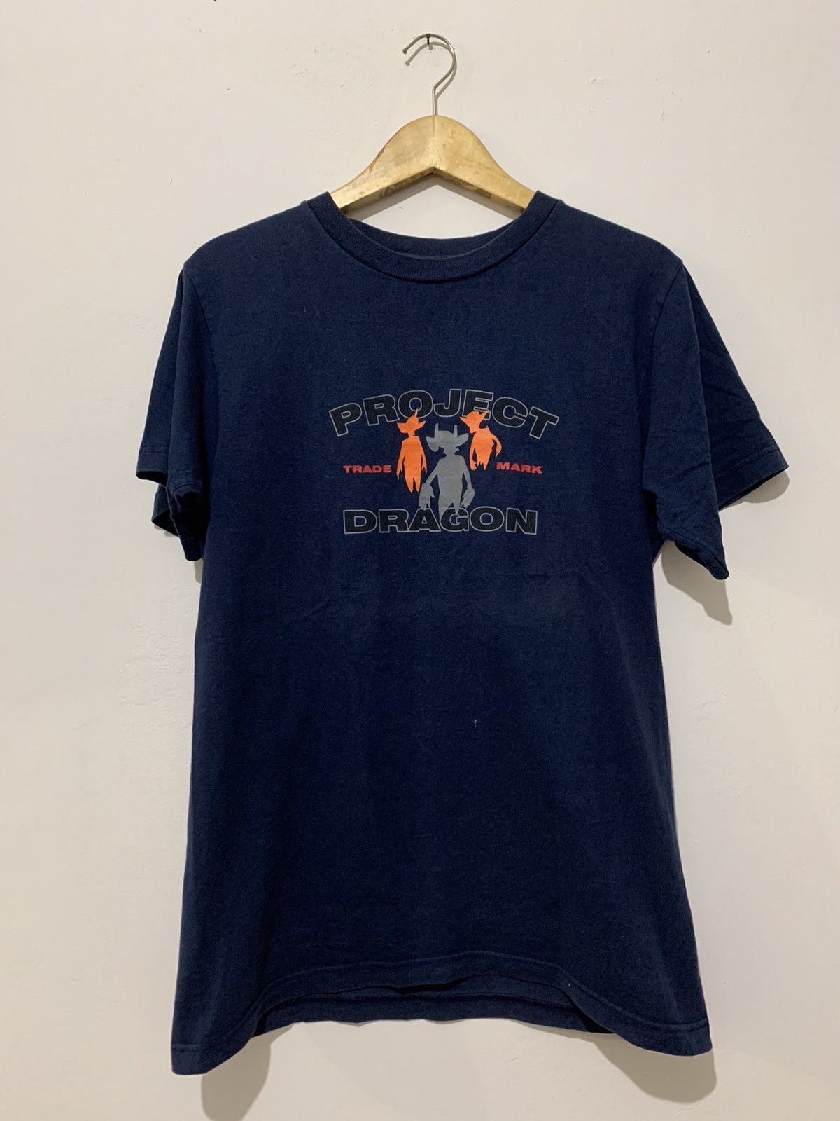 image of Vintage Futura Project Dragon Shirt in Navy, Men's (Size Medium)