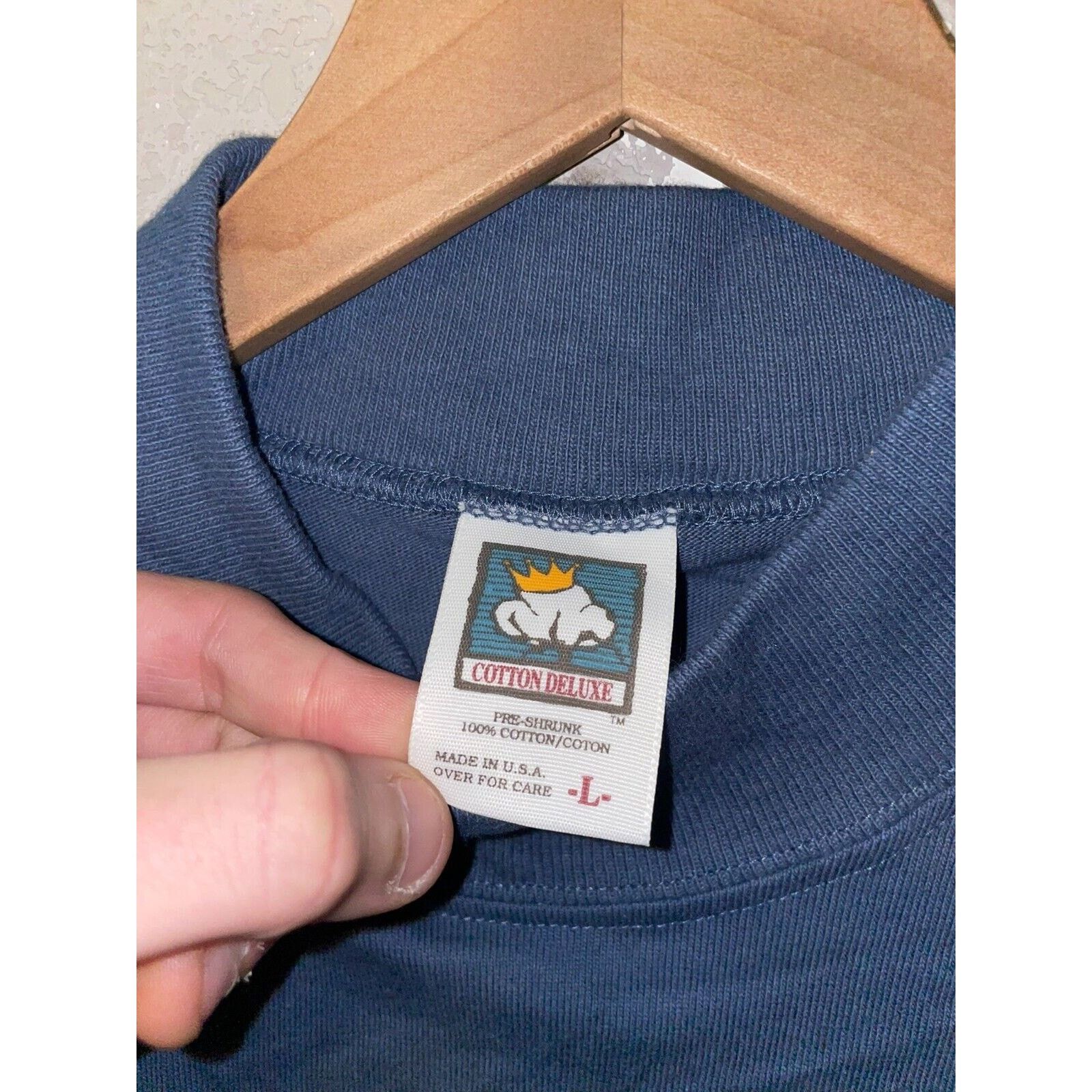 Anvil Vintage Ski Lake Tahoe Shirt Nevada Skiing Blue Tee 90s VTG Size US L / EU 52-54 / 3 - 10 Thumbnail