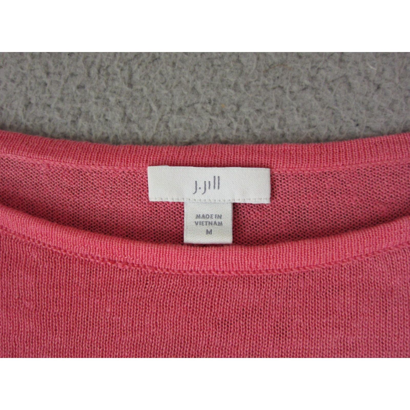 J. Jill J.Jill Sweater Women’s Medium Pink Linen Modal Pullover Casual Ladies Bell Sleeve knit pullover 80s 90s Womens Size M / US 6-8 / IT 42-44 - 3 Thumbnail