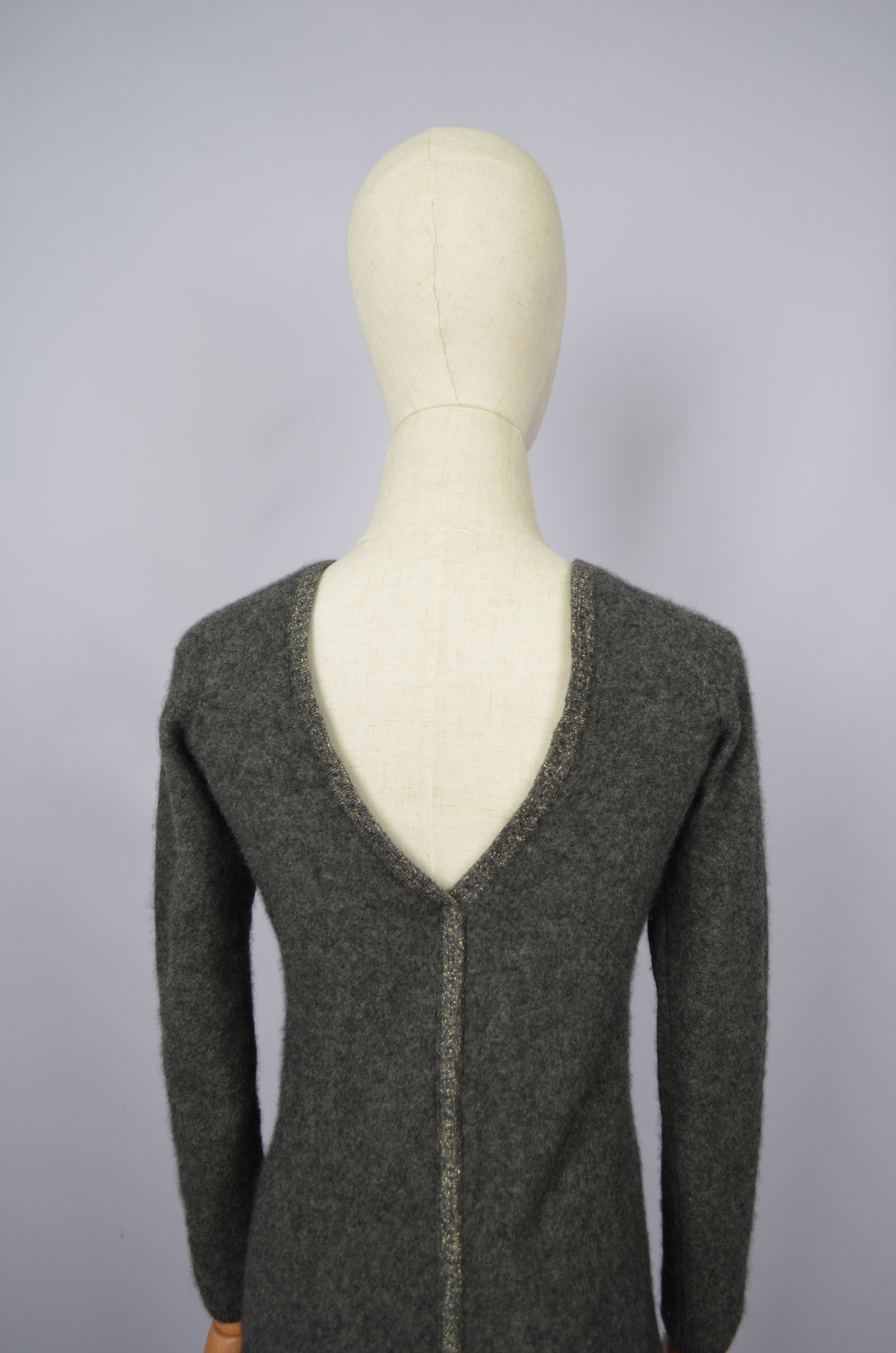 Sandro Beautiful Sandro Grey 100% Cashmere Knit Jumper Sweater Size S / US 4 / IT 40 - 8 Thumbnail