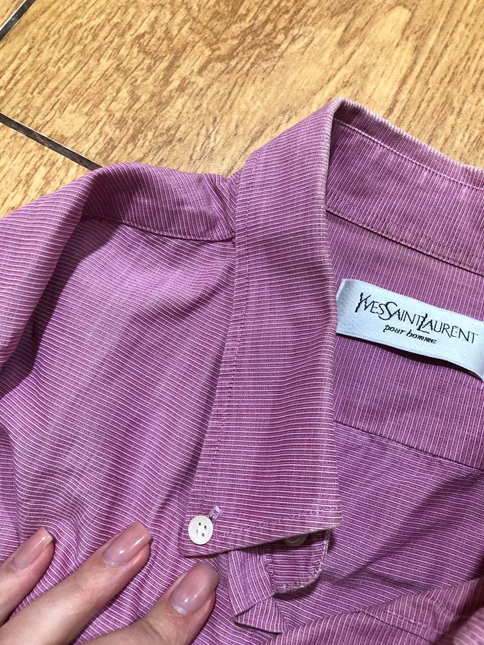 Yves Saint Laurent Vintage Yves Saint Laurent 100% Cotton Button Up Shirt Size US XL / EU 56 / 4 - 15 Thumbnail