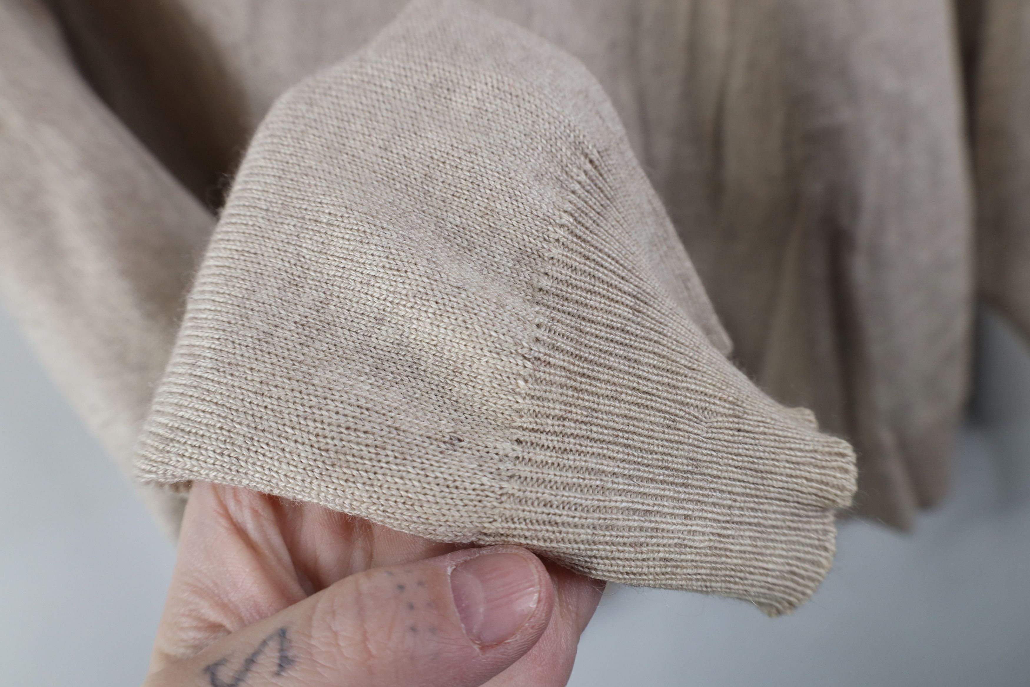 Vintage Vintage 90s Streetwear Silk Cashmere Knit Collared Sweater Size US XL / EU 56 / 4 - 8 Thumbnail