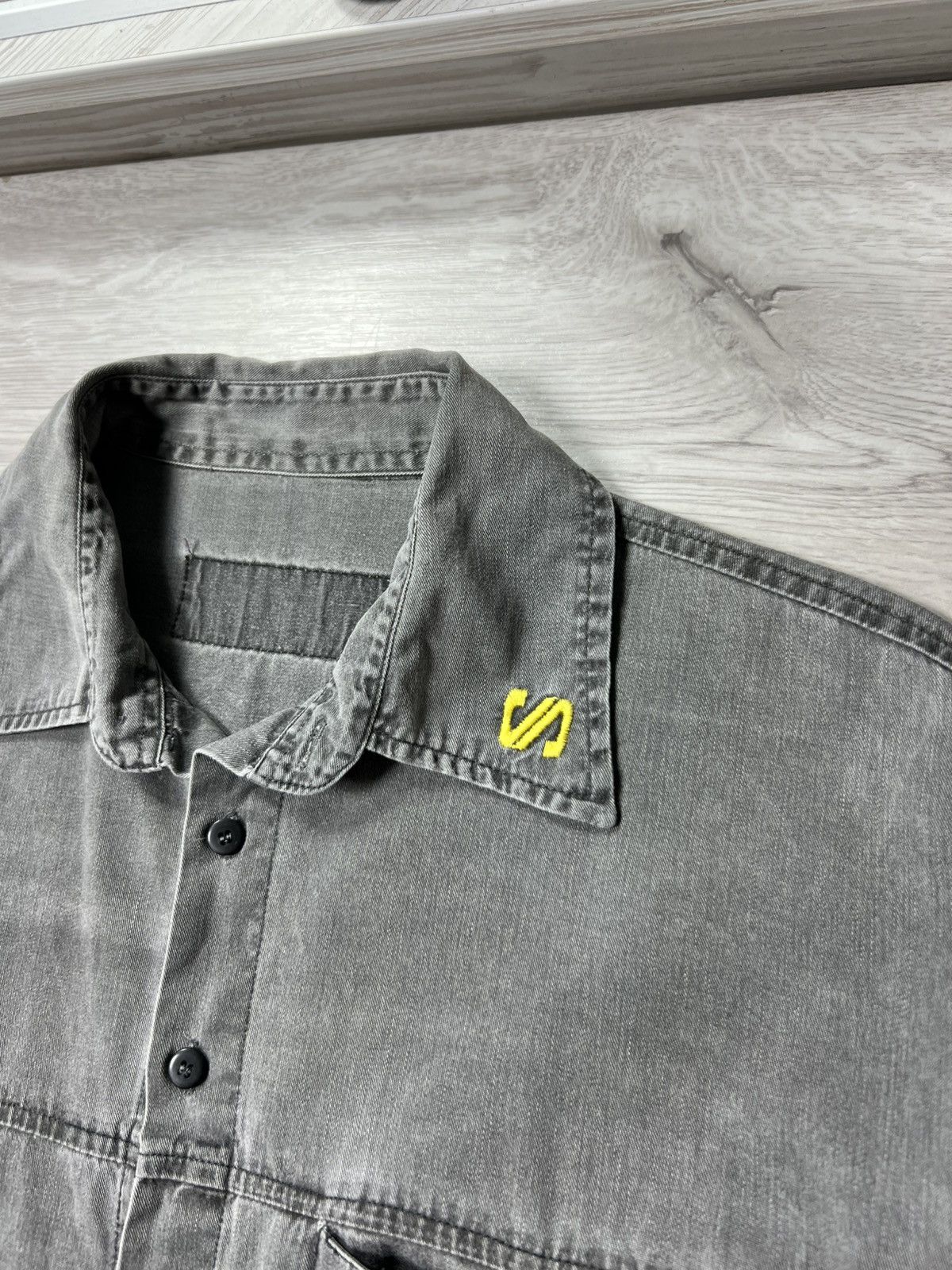 Salomon Vintage Equipe by Salomon Button Shirt Faded Grey Overshirt Size US L / EU 52-54 / 3 - 8 Thumbnail