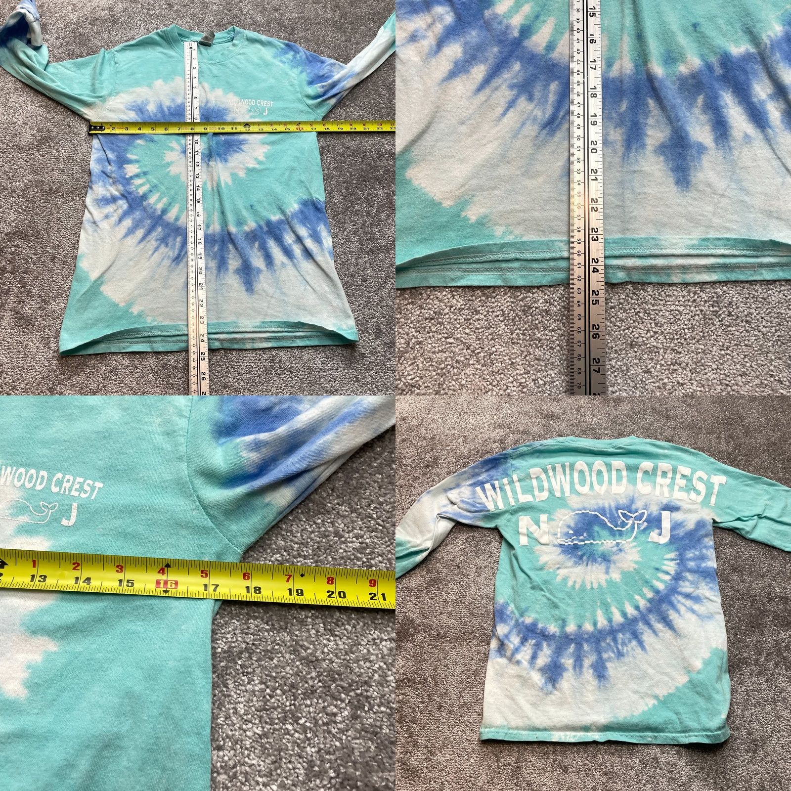 Gildan Gildan Heavy Cotton Shirt Adult Small Blue Tie Dye Woodcrest New Jersey Whale T Size US S / EU 44-46 / 1 - 8 Thumbnail