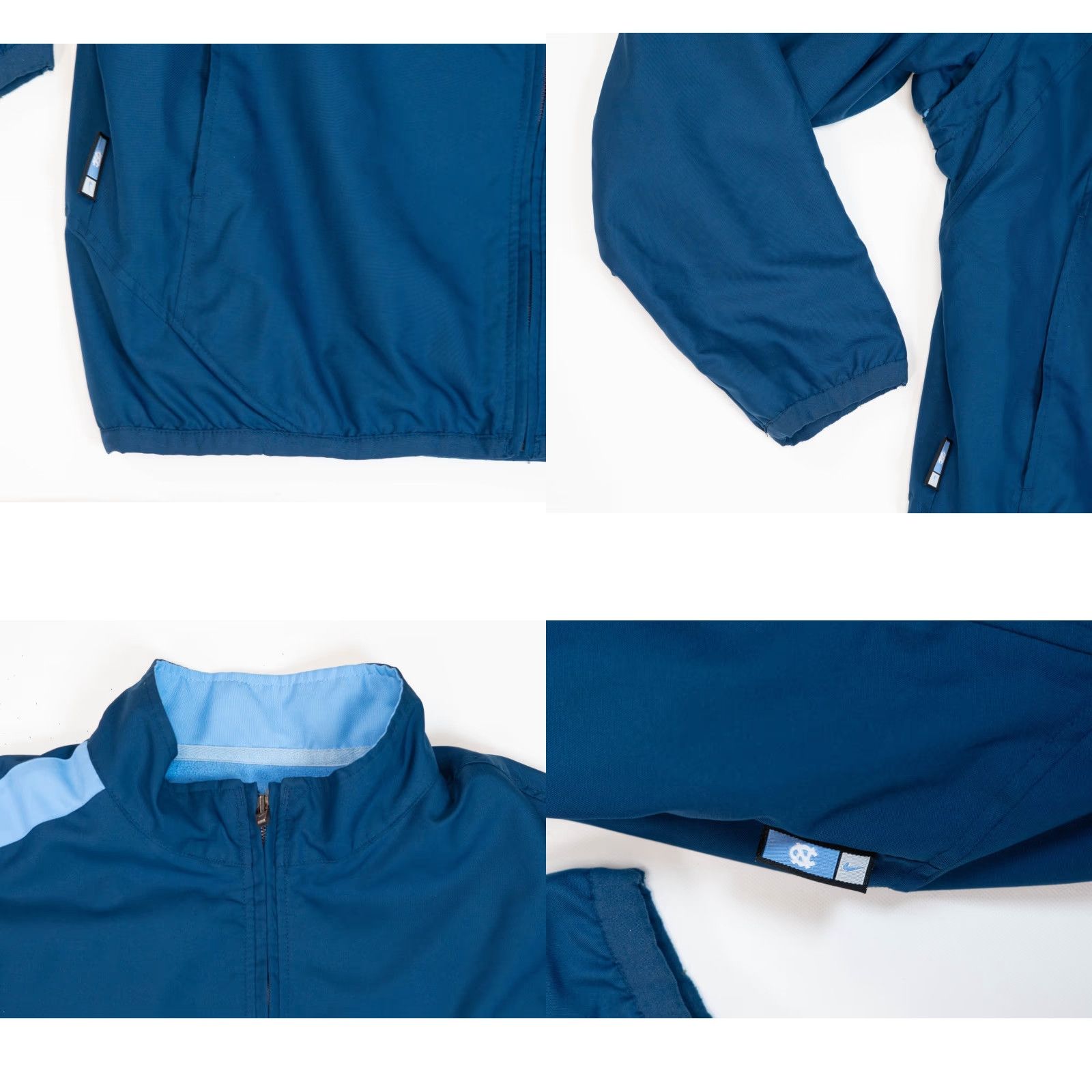 Nike VINTAGE Nike Jordan Shield UNC Carolina Tar Heels 23 2 in 1 Jacket Blue, Windbreaker, Soft Shell, Full Zip, Embroidered Logo, Size L, Men Size US L / EU 52-54 / 3 - 10 Thumbnail