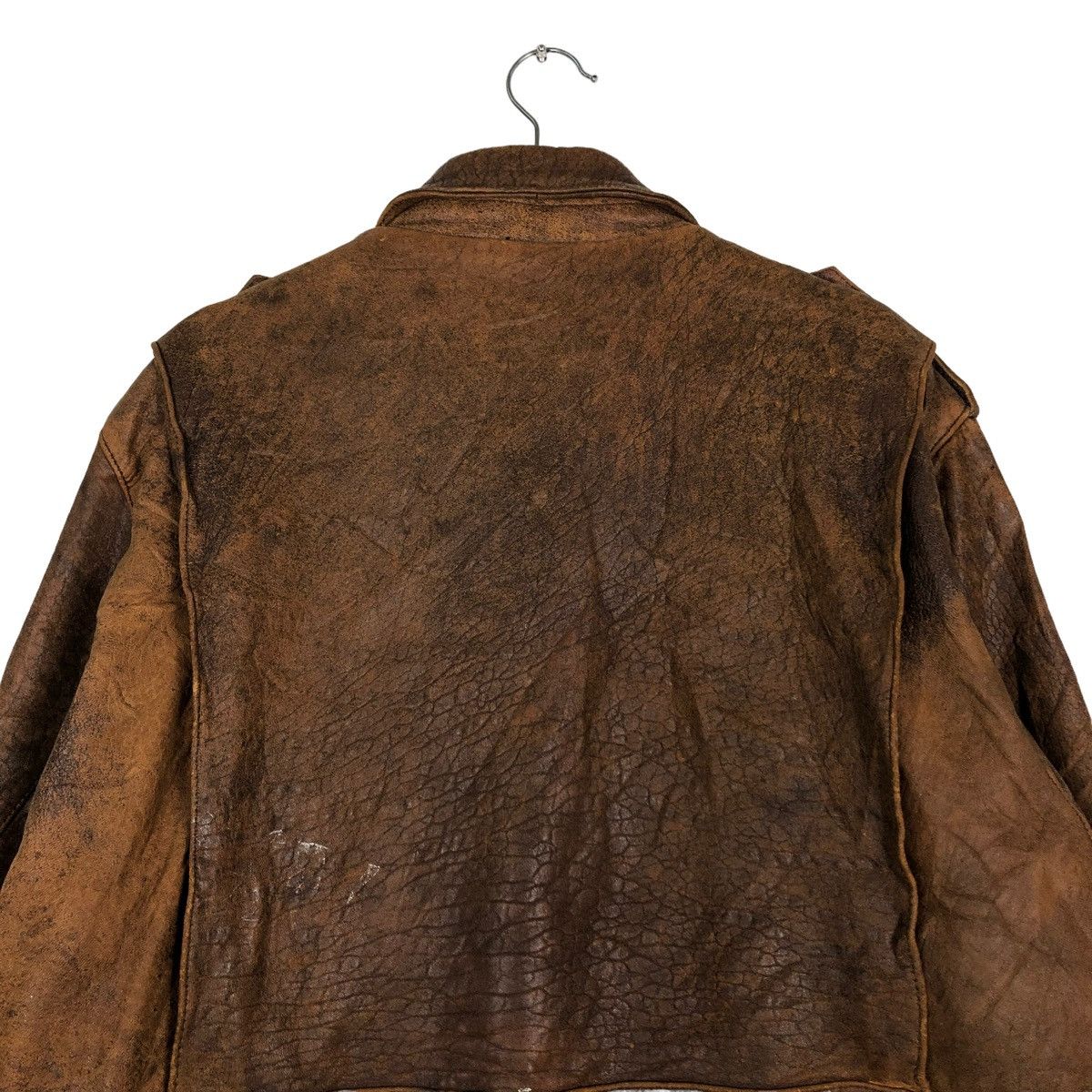 Japanese Brand 🔥VINTAGE FLY GENUINE LEATHER JACKET JAPAN ISSEY MIYAKE Size US L / EU 52-54 / 3 - 9 Thumbnail